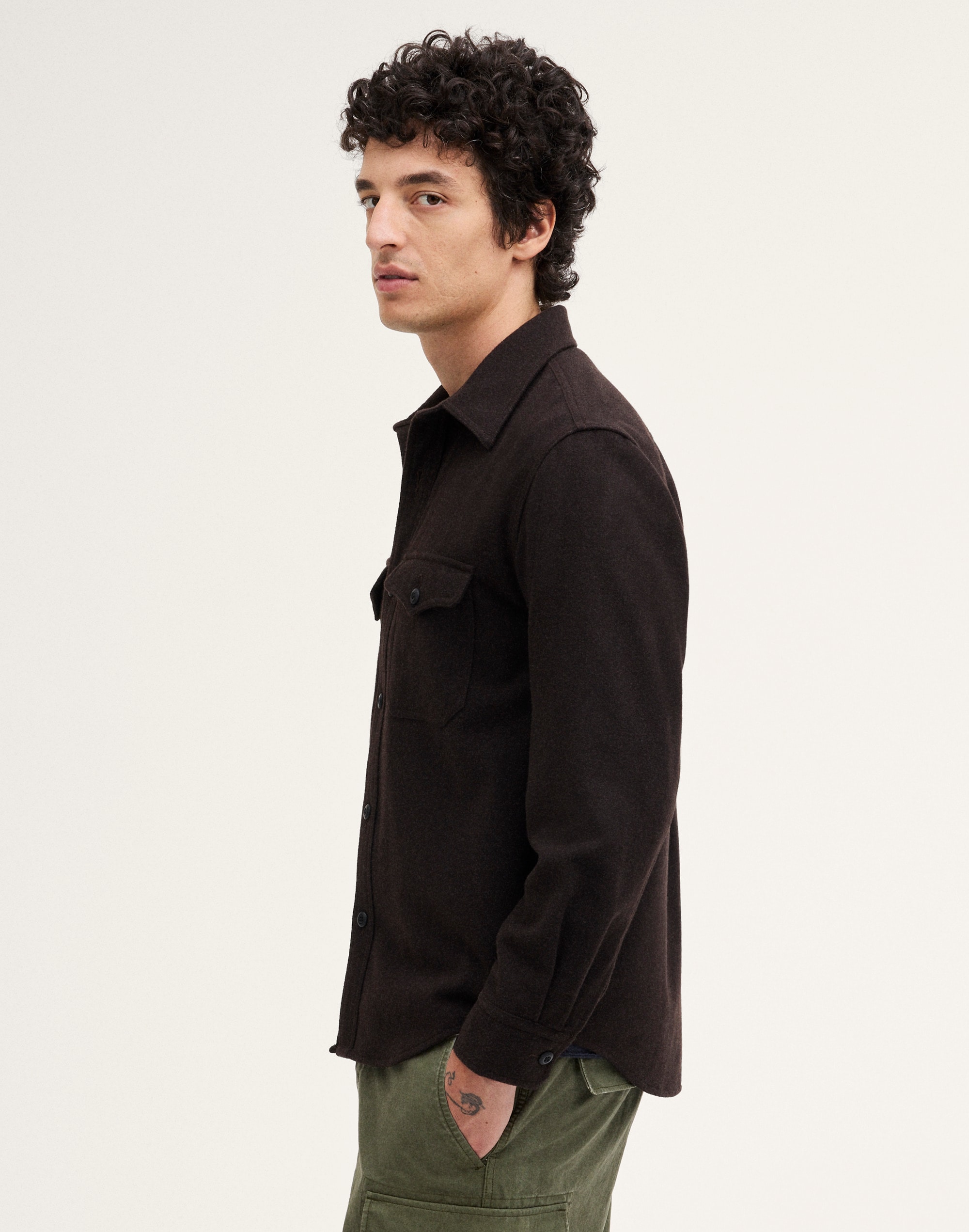 Overshirt in Wool Blend