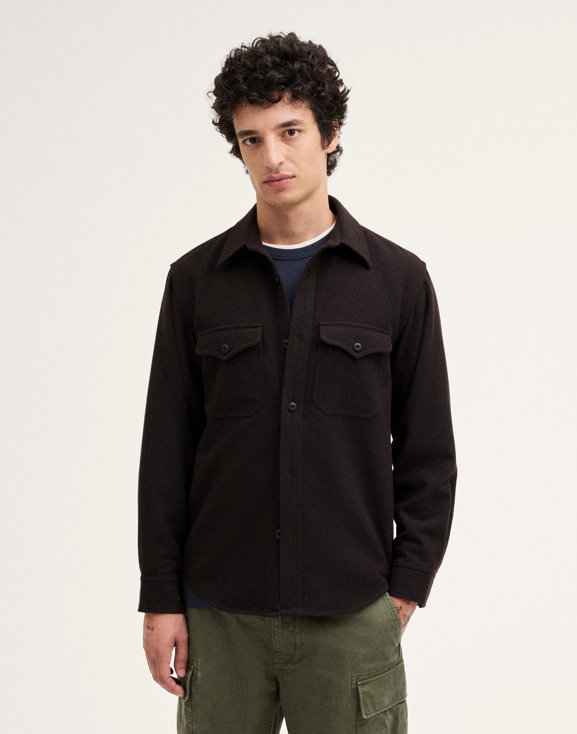 Overshirt in Wool Blend