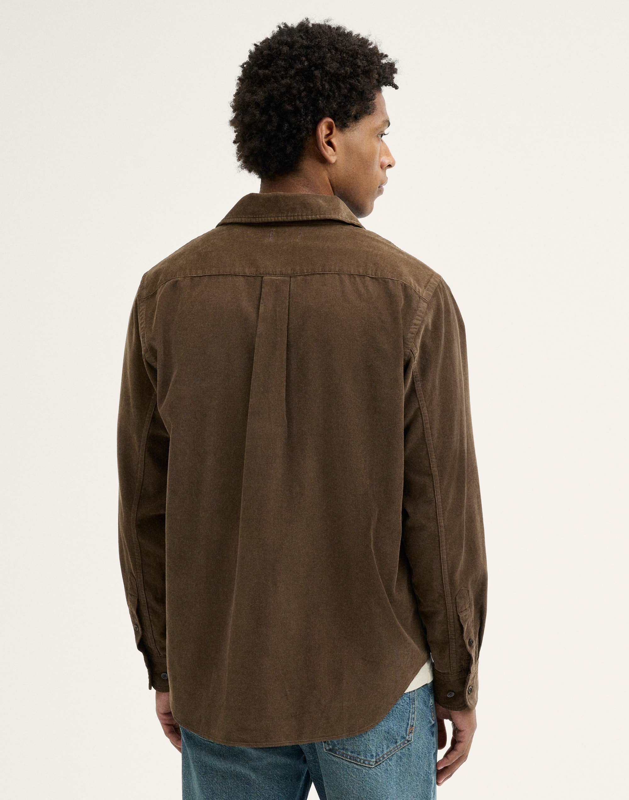 Patch-Pocket Shirt in Fine Wale Corduroy