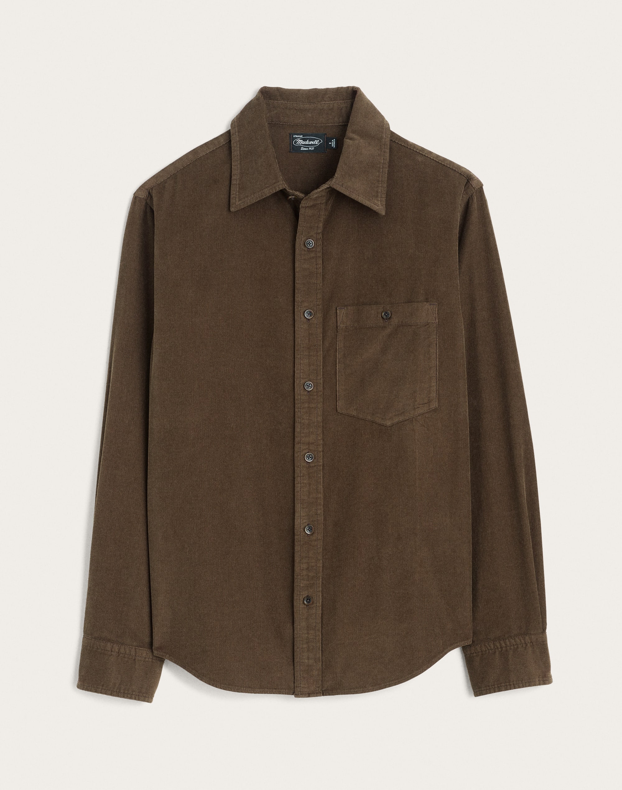 Patch-Pocket Shirt in Fine Wale Corduroy