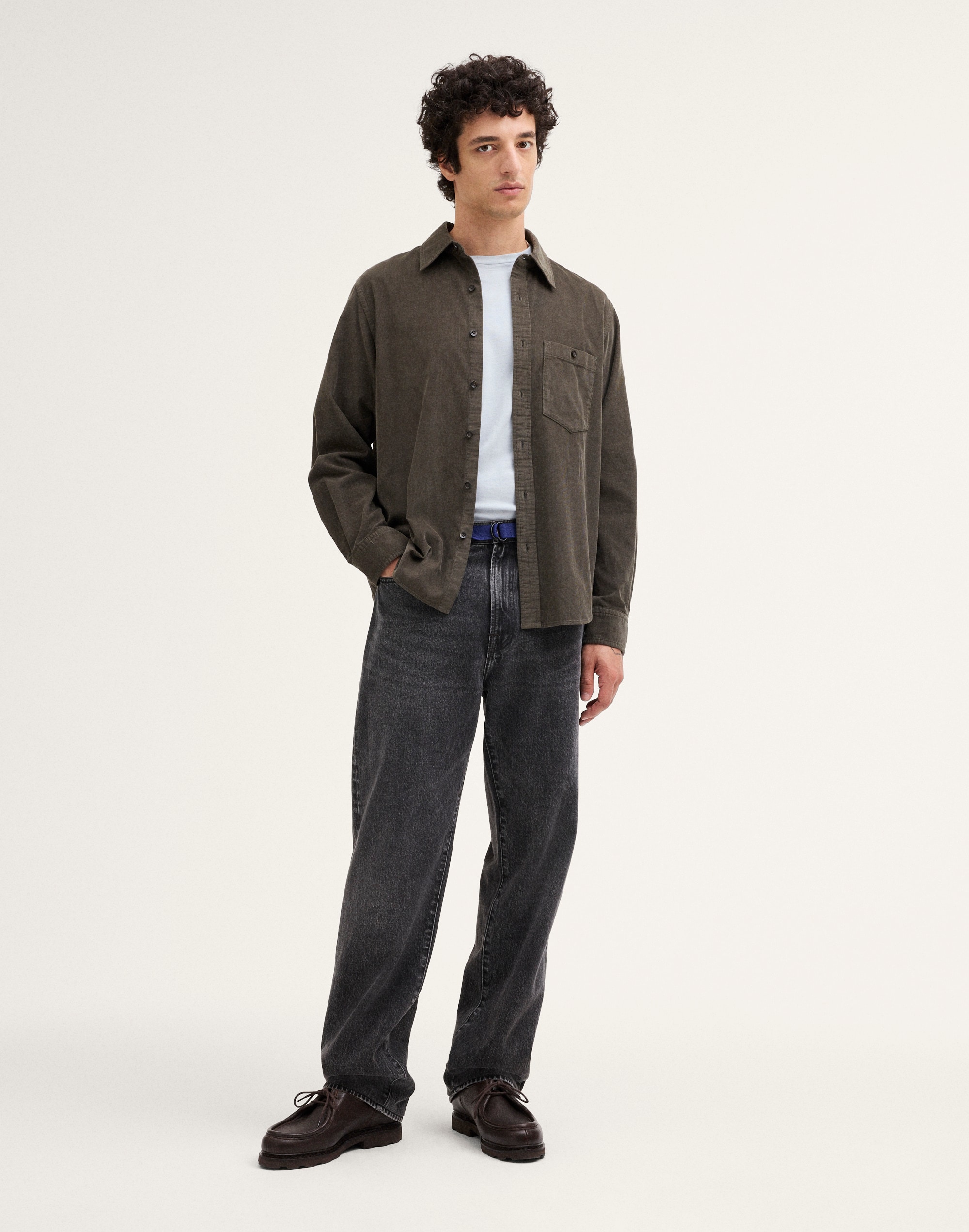 Patch-Pocket Shirt in Fine Wale Corduroy