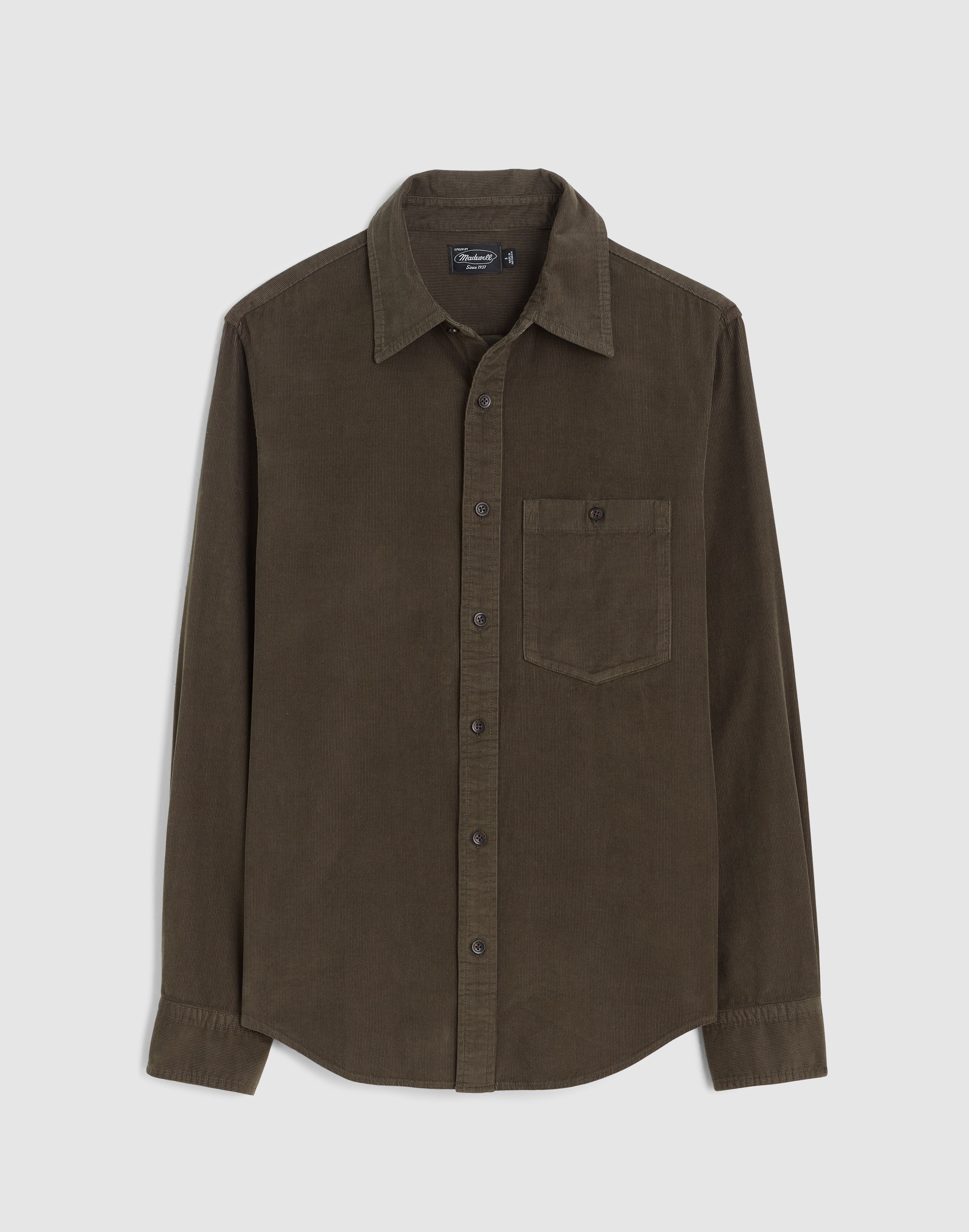 Patch-Pocket Shirt in Fine Wale Corduroy
