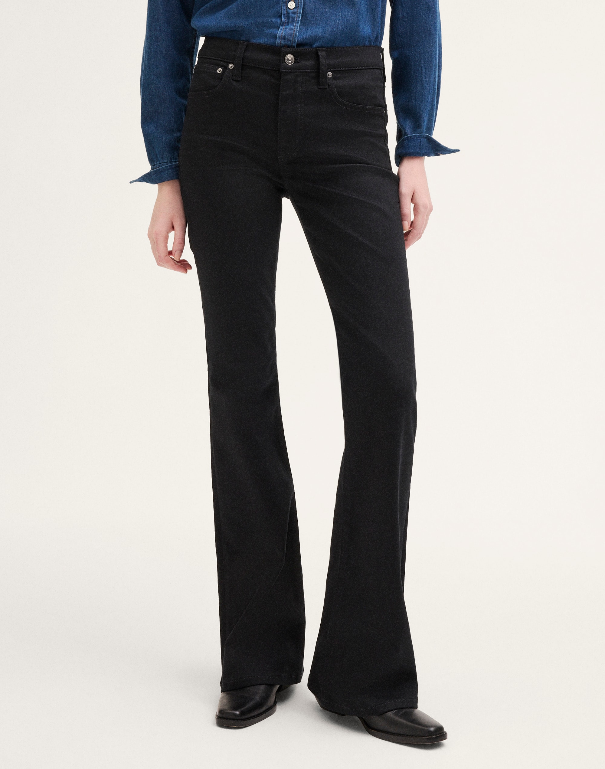 The Flare Jean in Super Stretch Denim