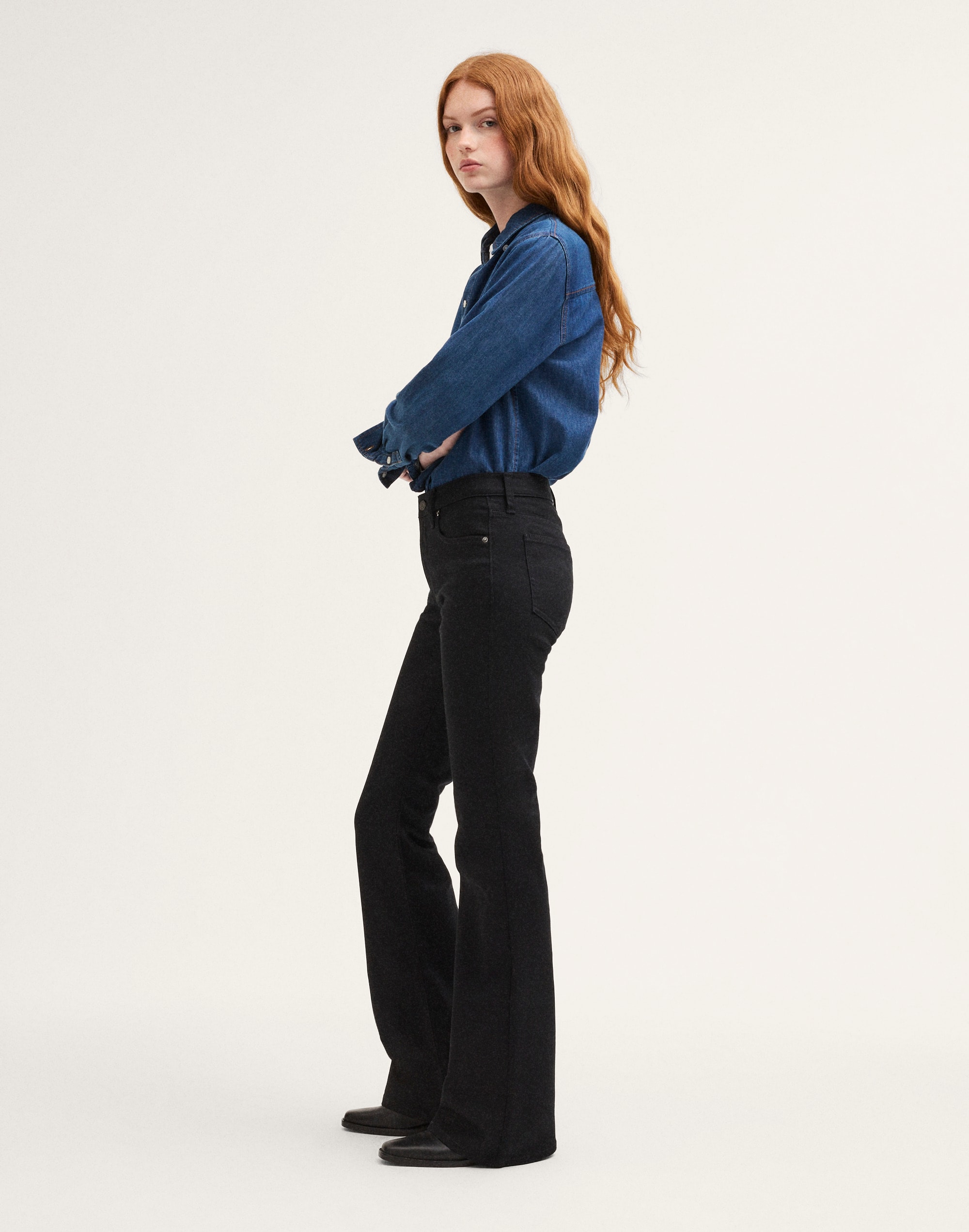 The Flare Jean in Super Stretch Denim