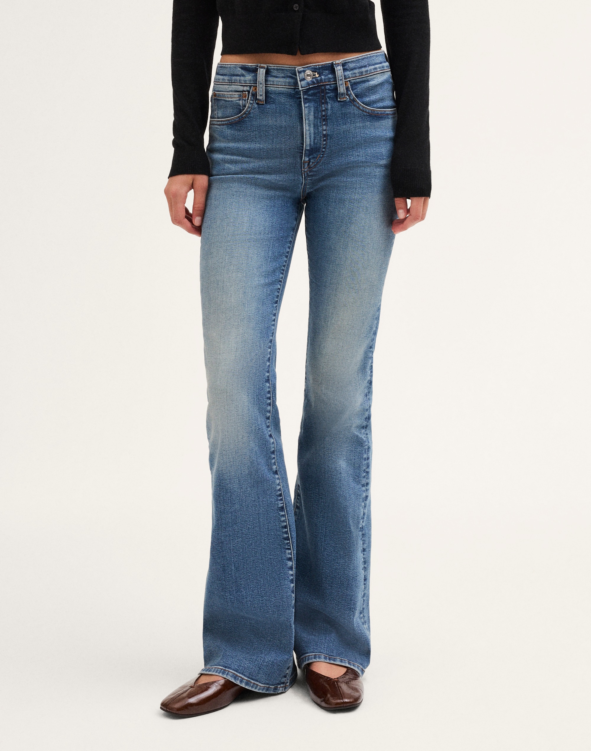 The Flare Jean in Super Stretch Denim