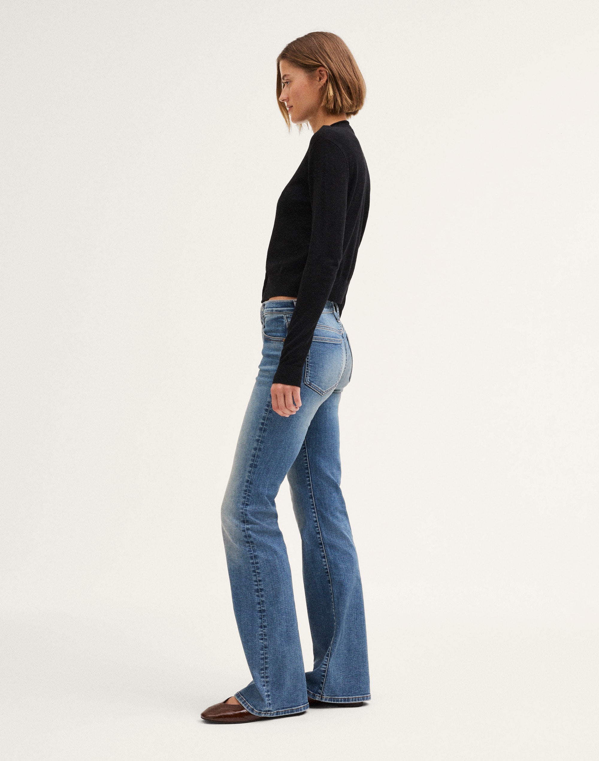 The Flare Jean in Super Stretch Denim