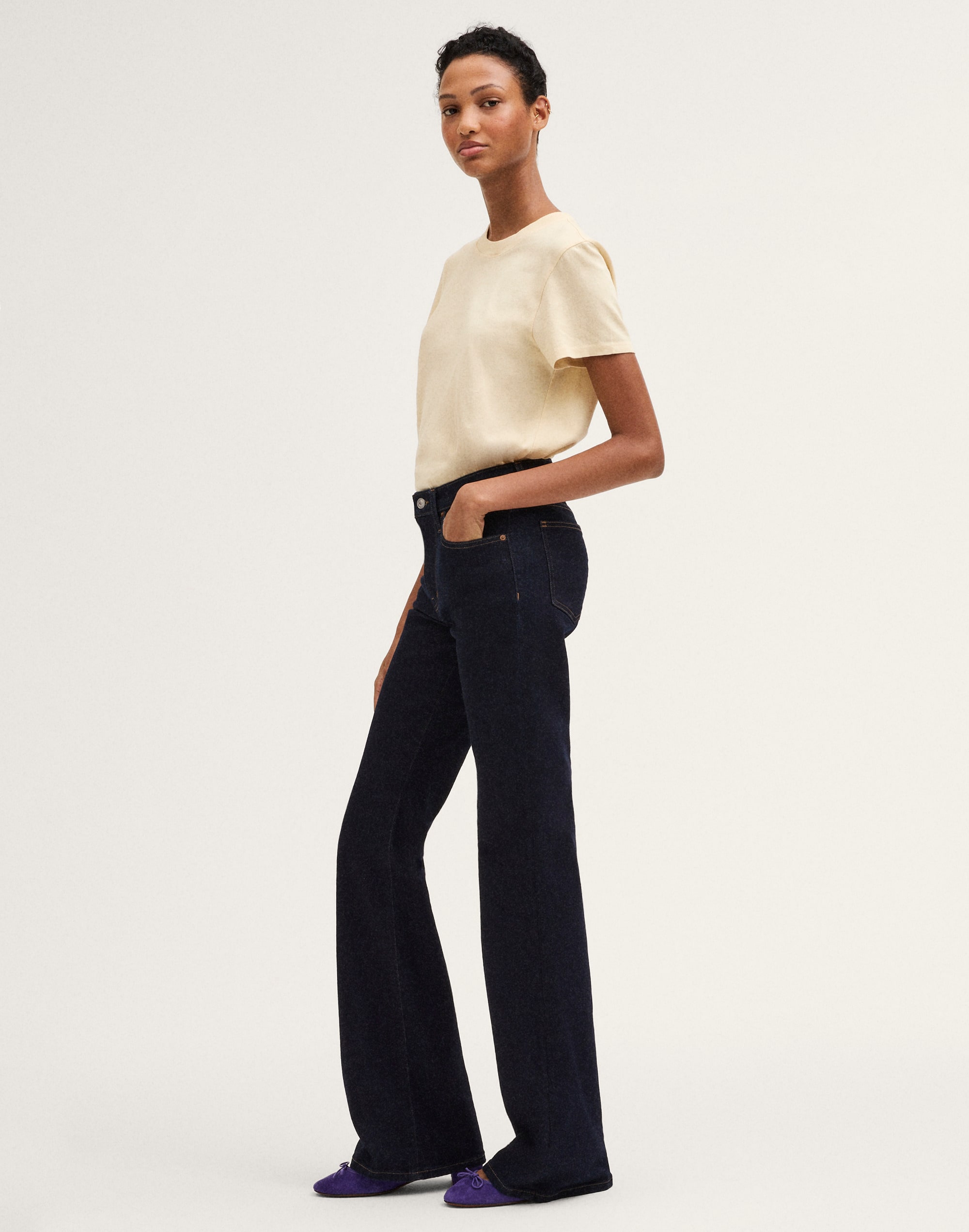 The Flare Jean in Super Stretch Denim