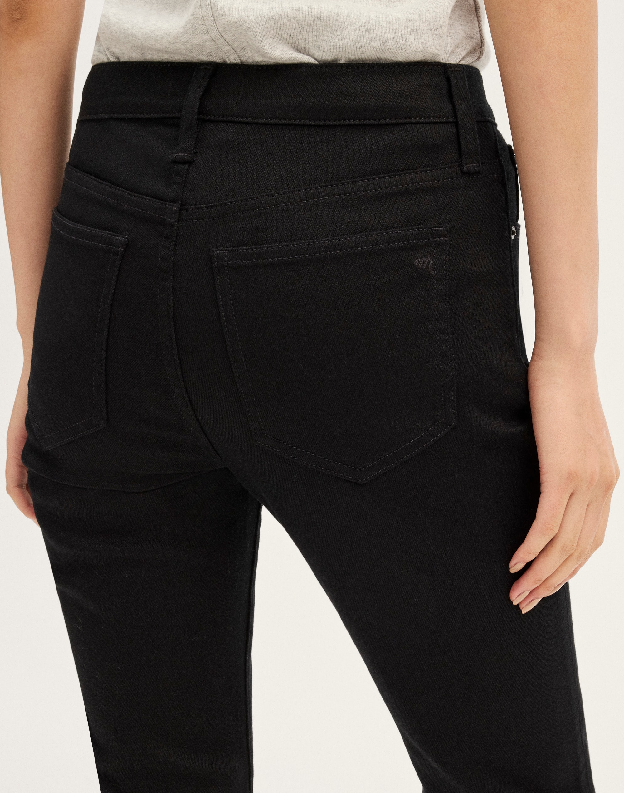 The Flare Crop Jean in Super Stretch Denim