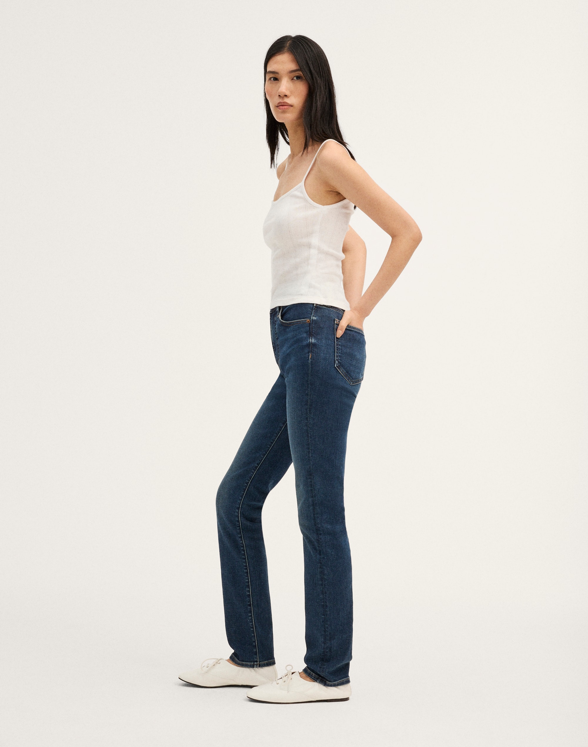 The Pencil Jean in Super Stretch Denim