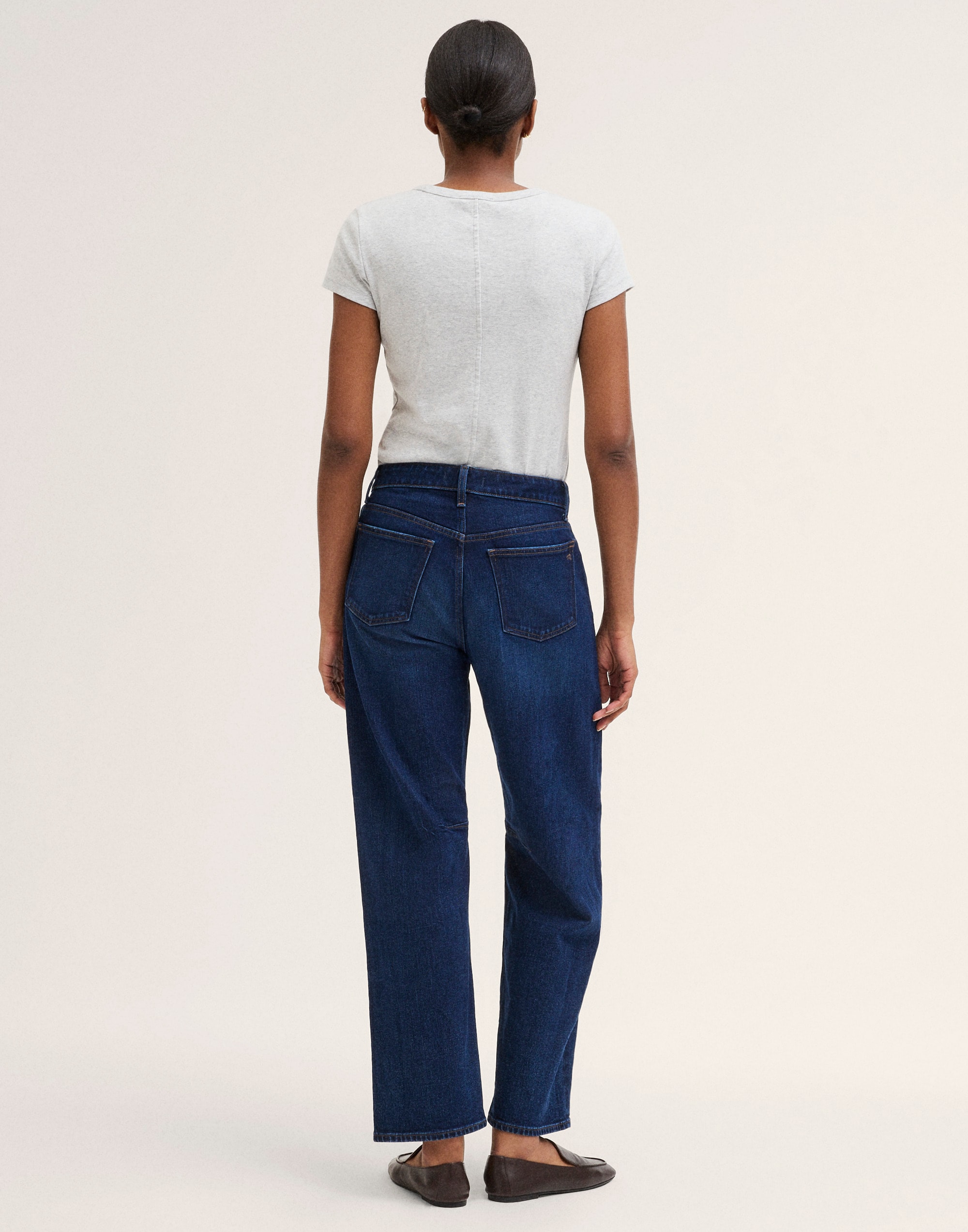The Curvy Darted Barrel-Leg Jean