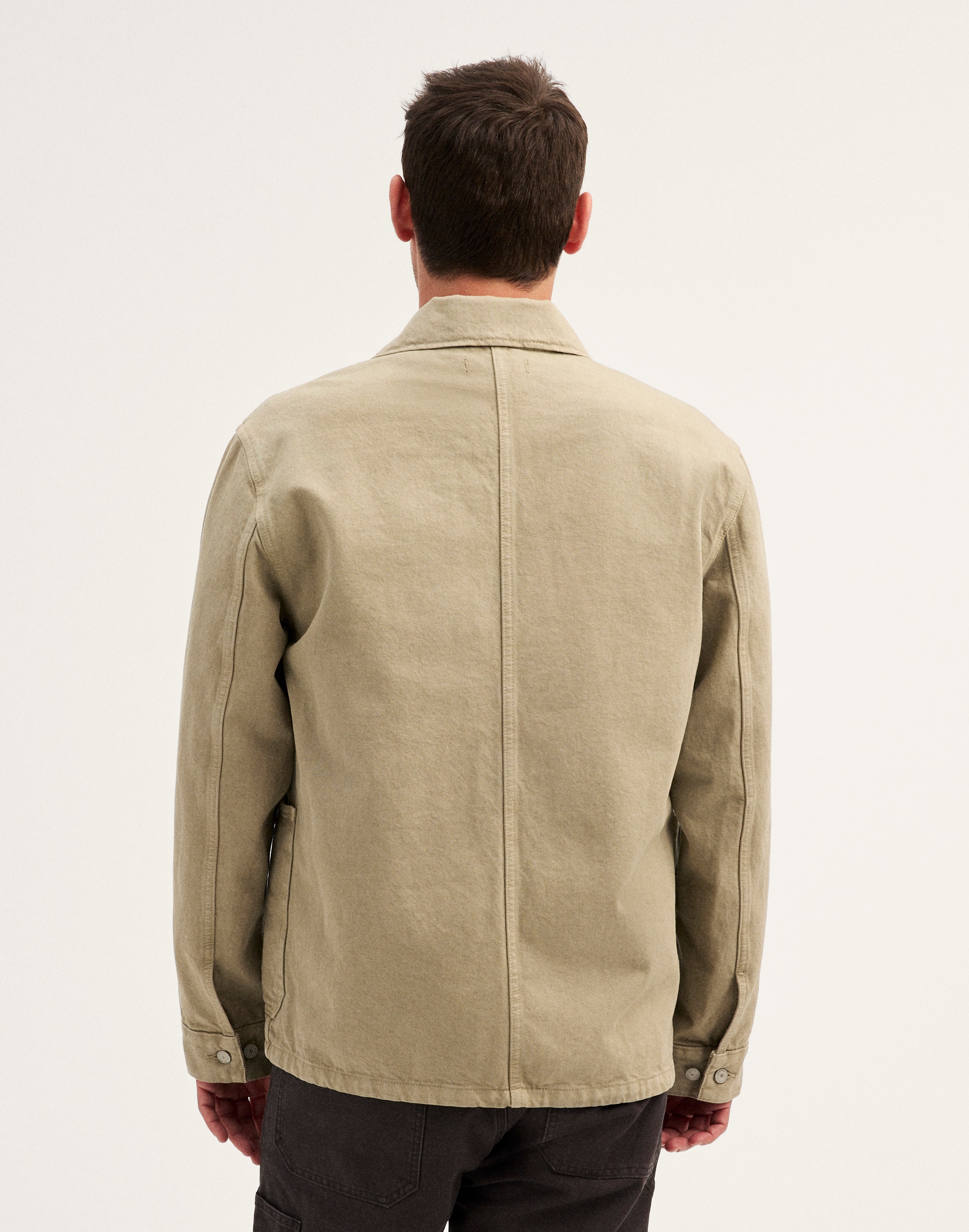 Garment-Dyed Chore Jacket in Denim