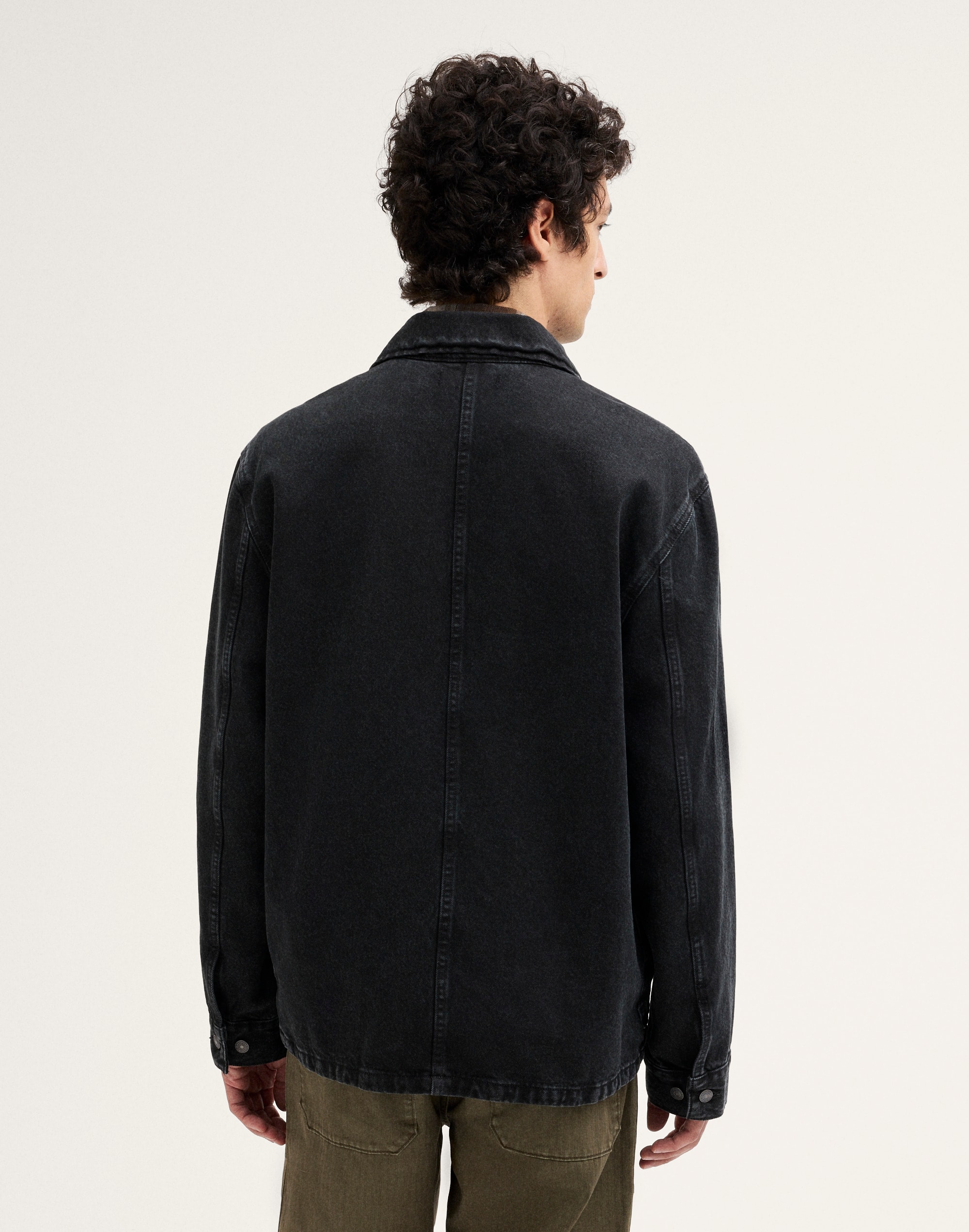 Garment-Dyed Chore Jacket in Denim