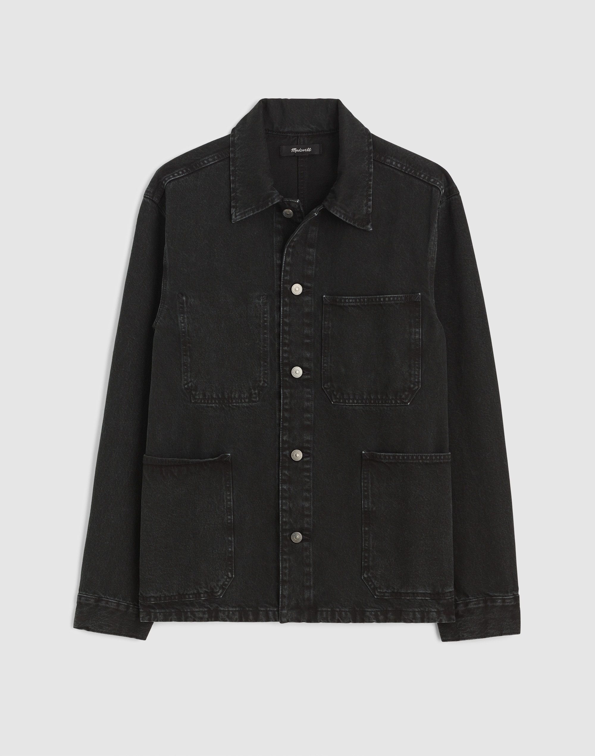 Garment-Dyed Chore Jacket in Denim