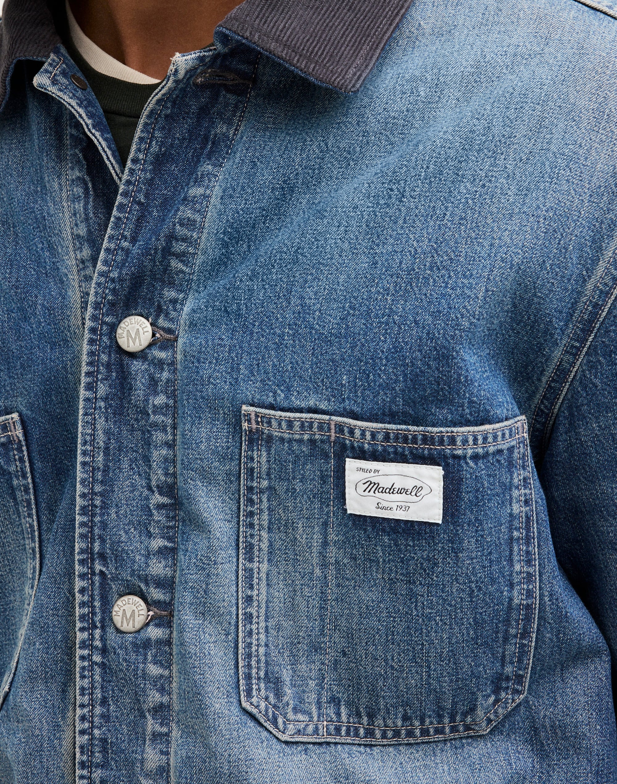 The Reissue Cord-Collar Denim Chore Jacket