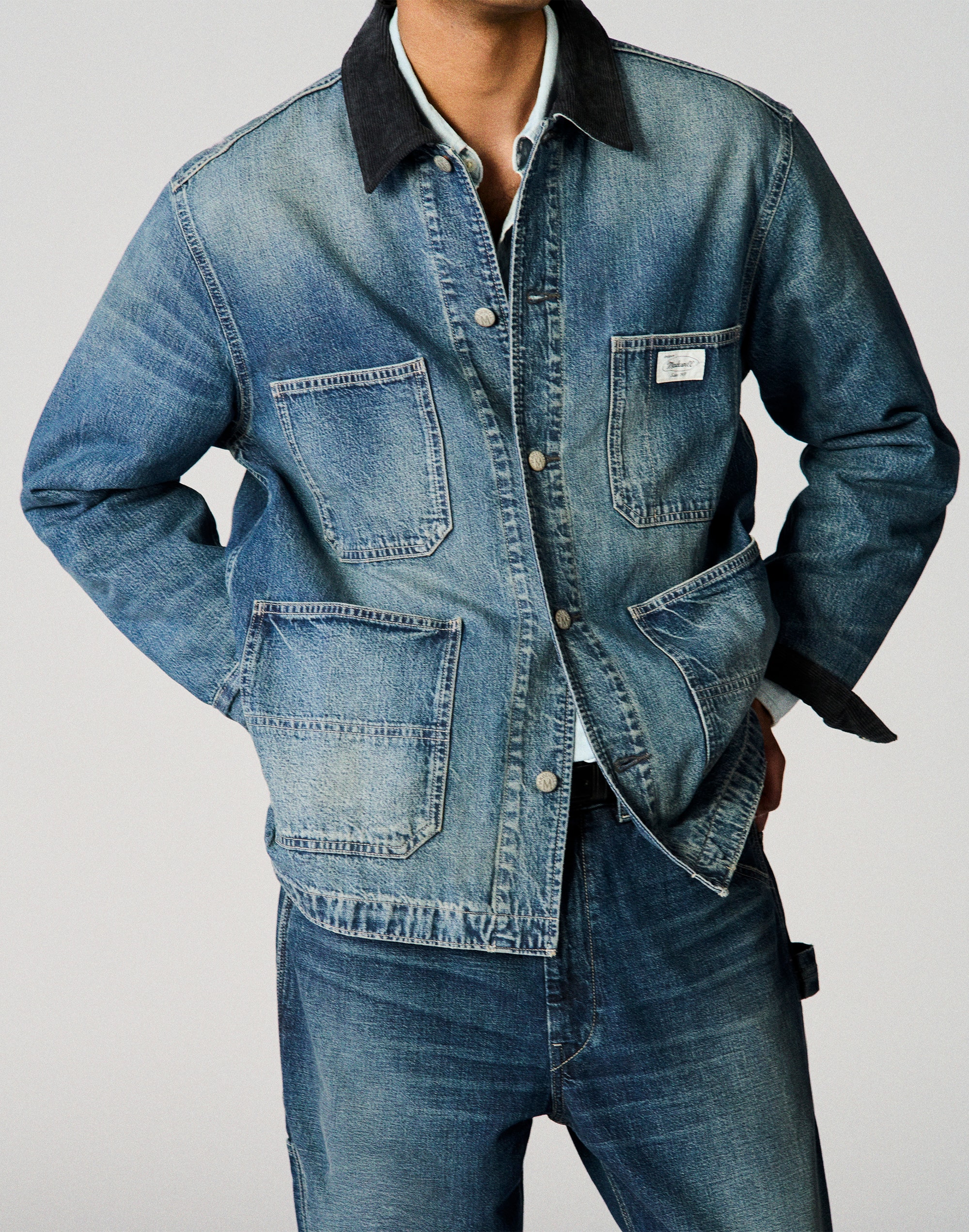 The Reissue Cord-Collar Denim Chore Jacket | Madewell