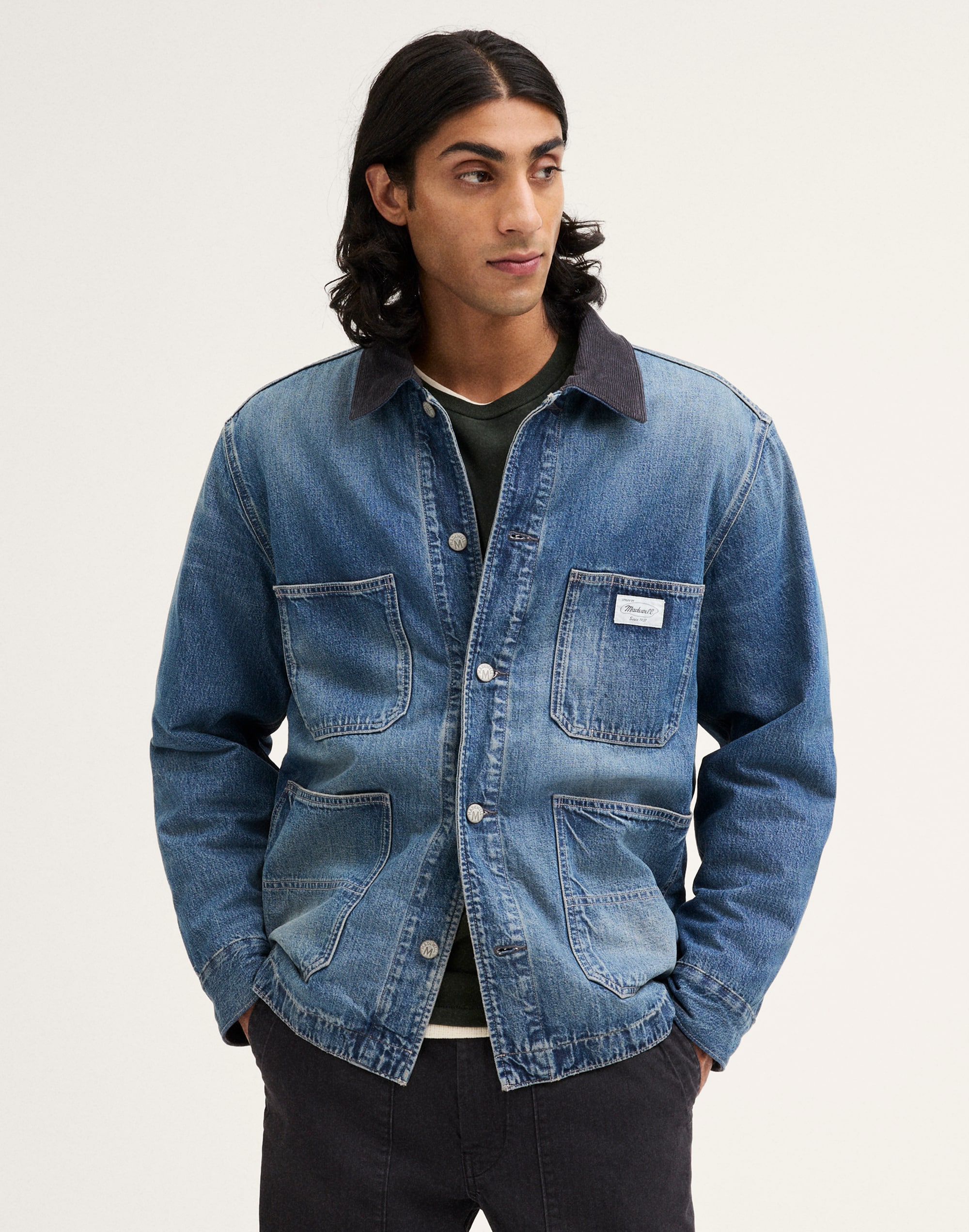 The Reissue Cord-Collar Denim Chore Jacket