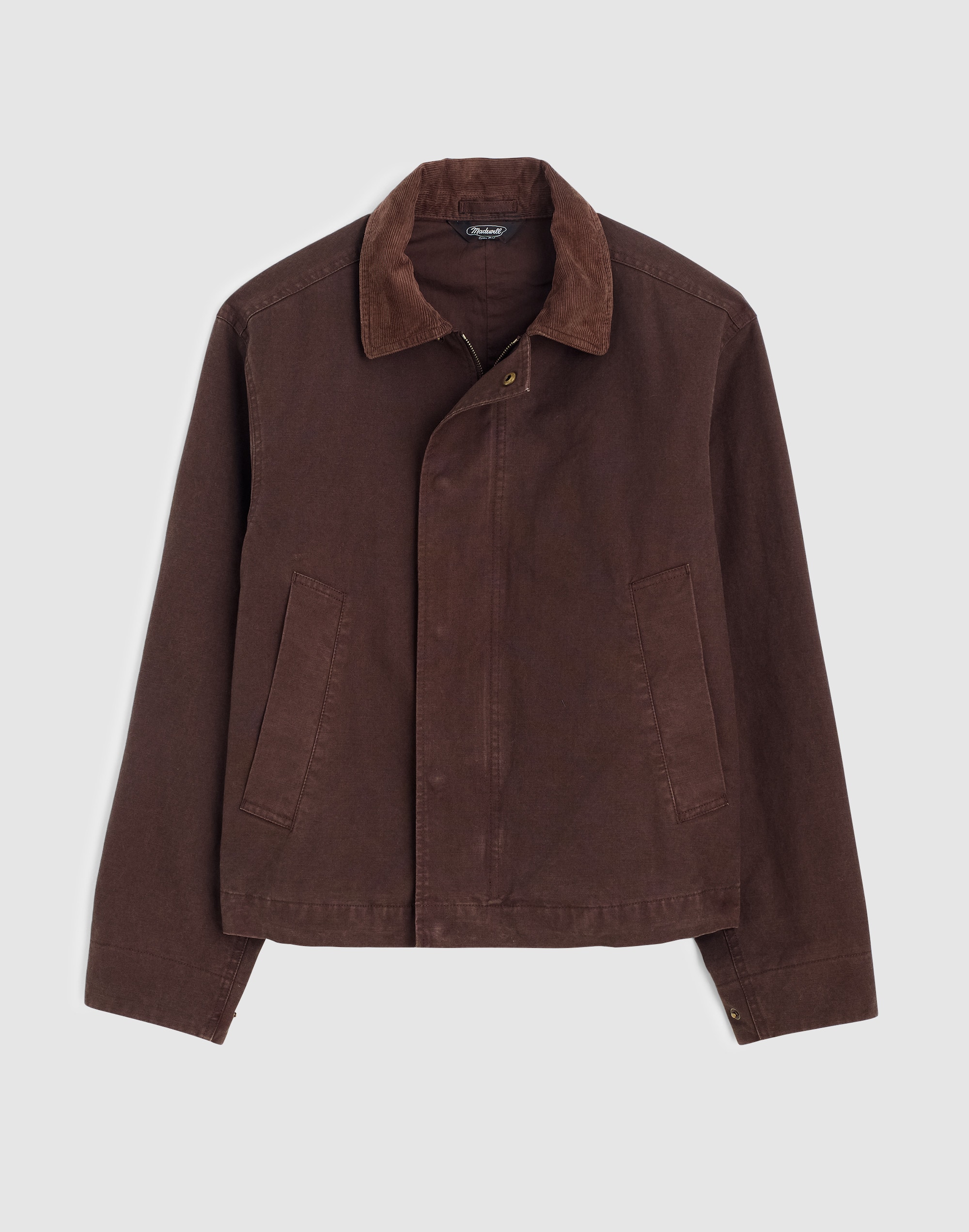 Cord-Collar Zip Jacket