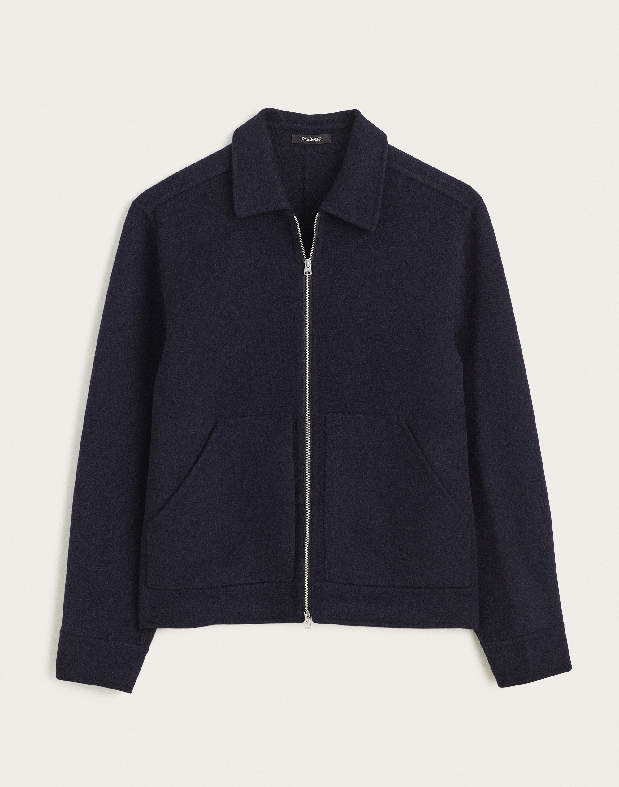 Unlined Zip Jacket in Wool Blend