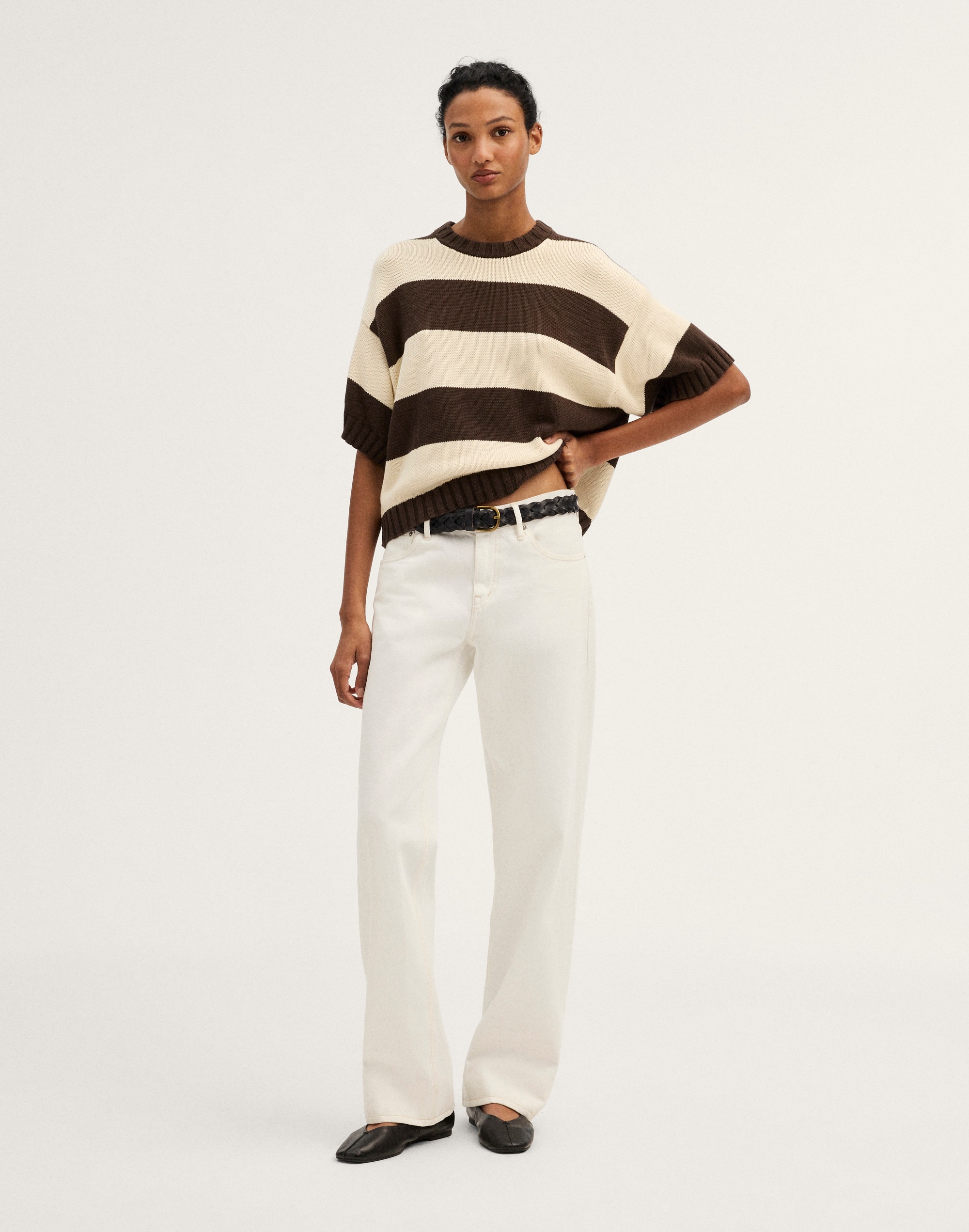 Relaxed Sweater Tee in 100% Cotton