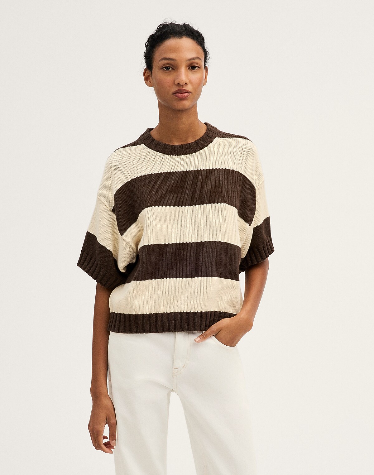 Relaxed Sweater Tee in 100% Cotton