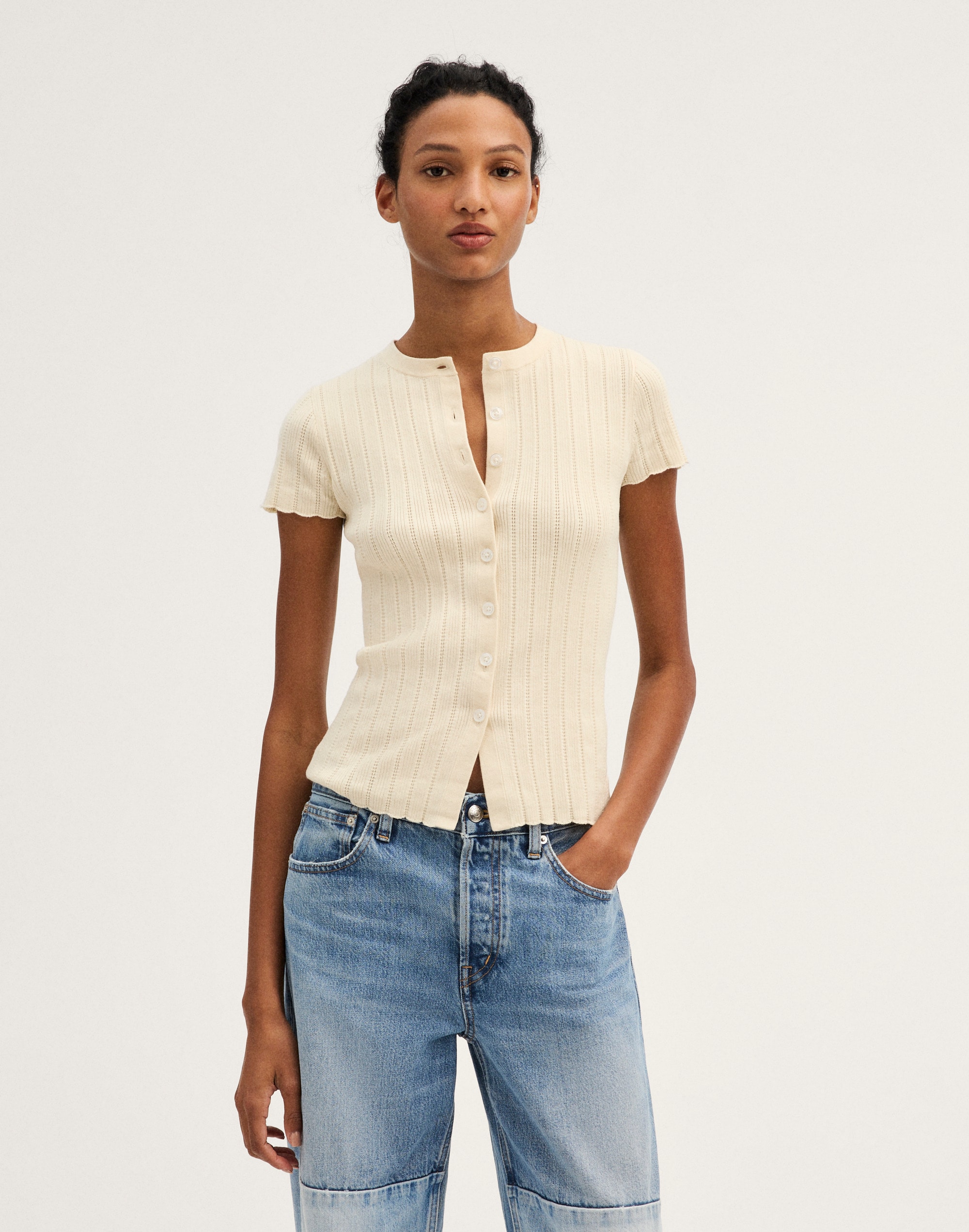 short-sleeve cardigan