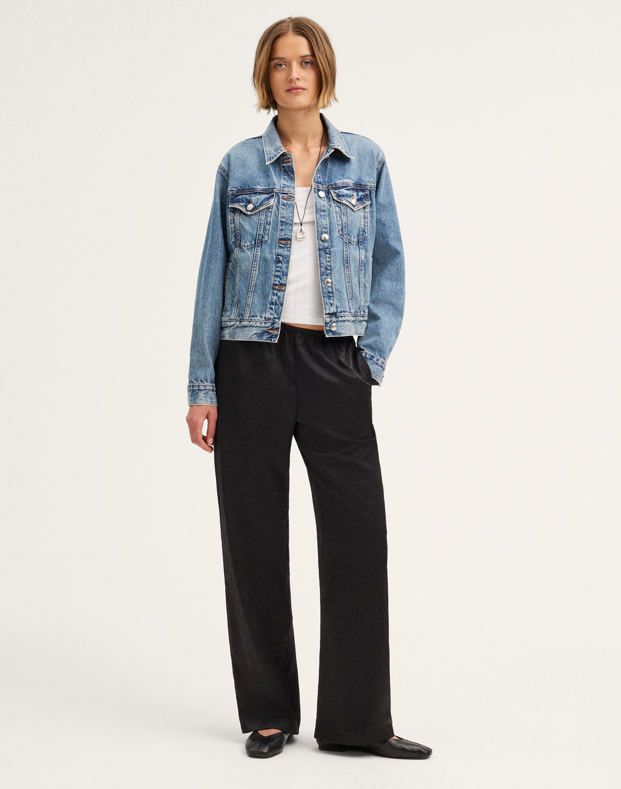 Madewell The Devon Pant In Jet Black