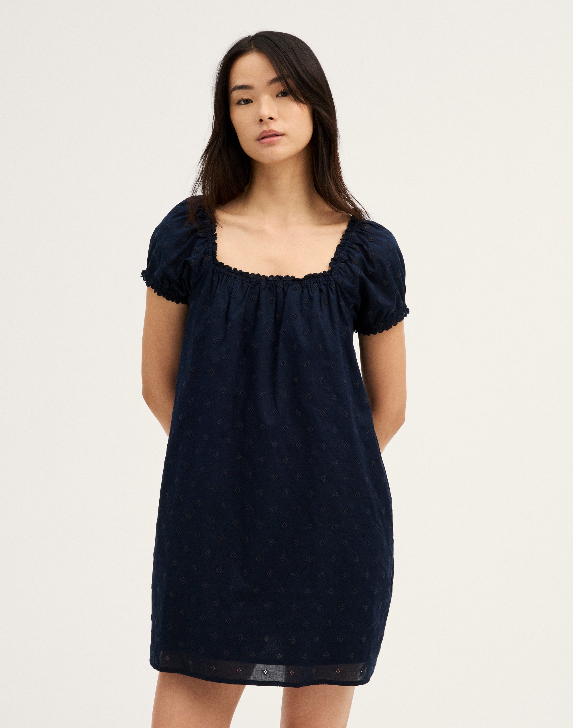 Madewell The Chateau Mini Dress In Black