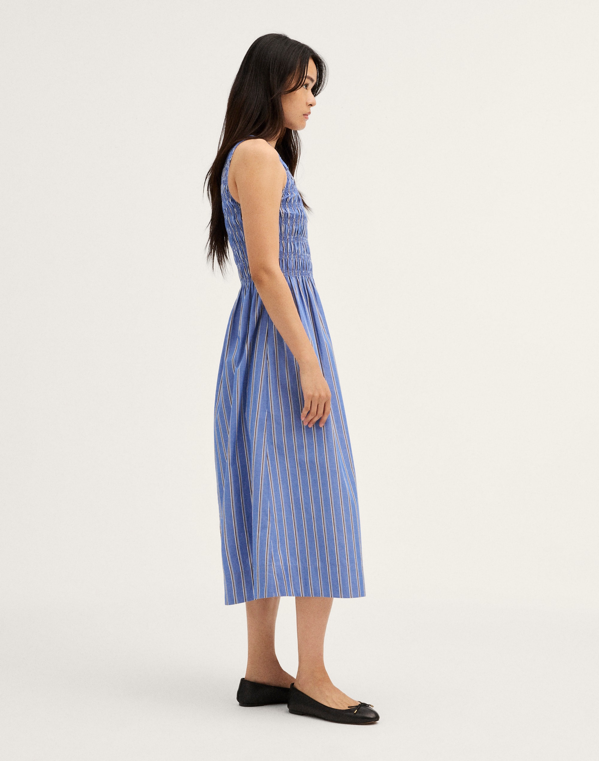 Smocked Racerback Midi Dress