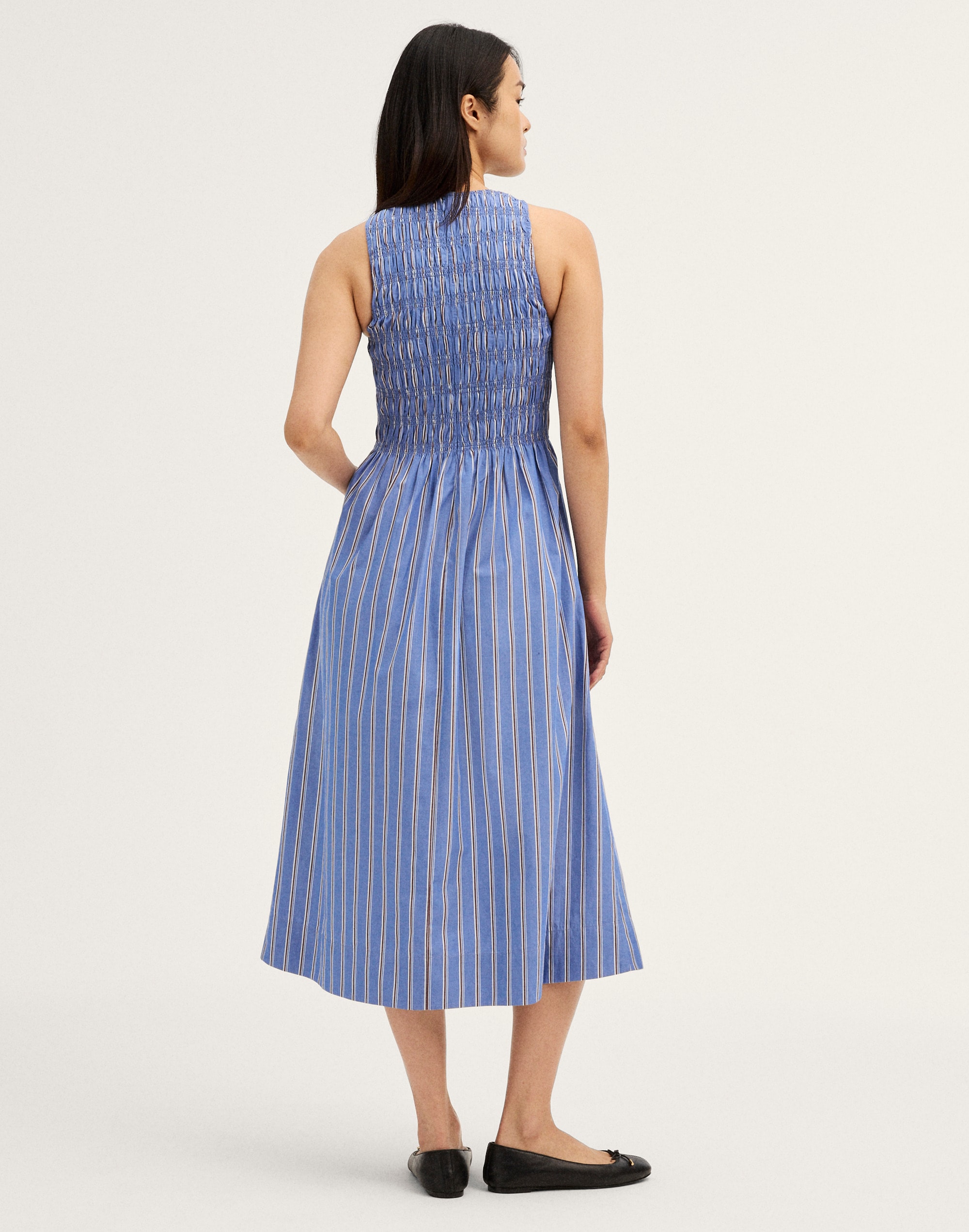 Smocked Racerback Midi Dress