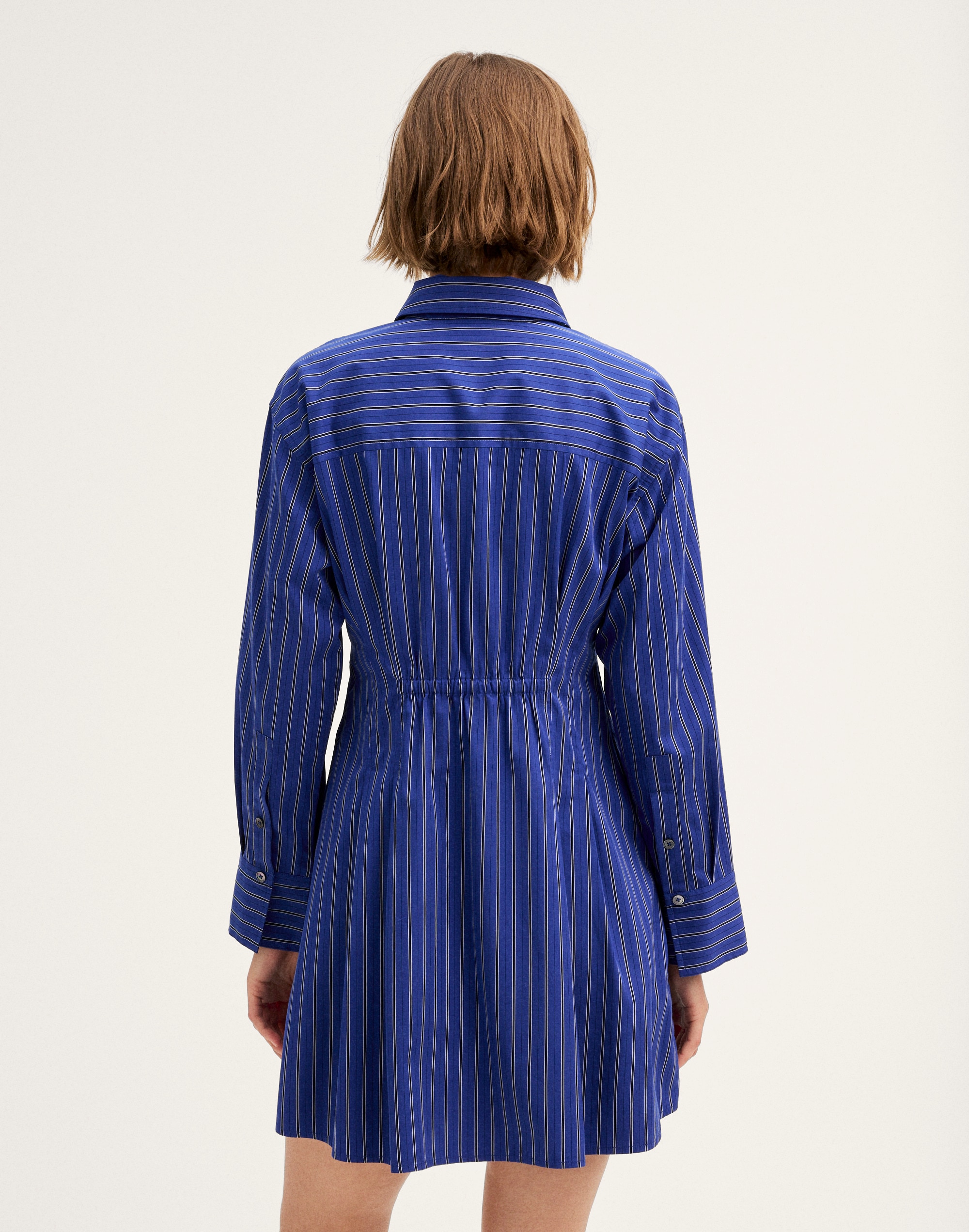Seamed Mini Shirtdress