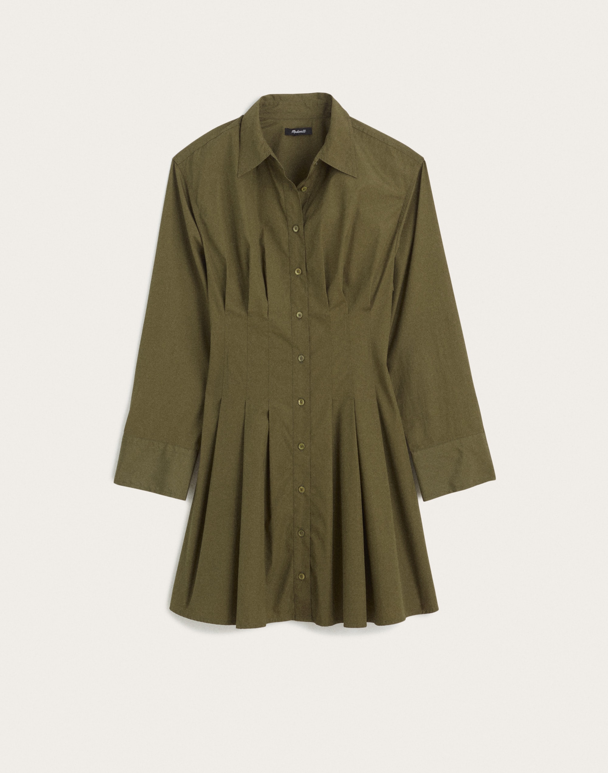 Seamed Mini Shirtdress
