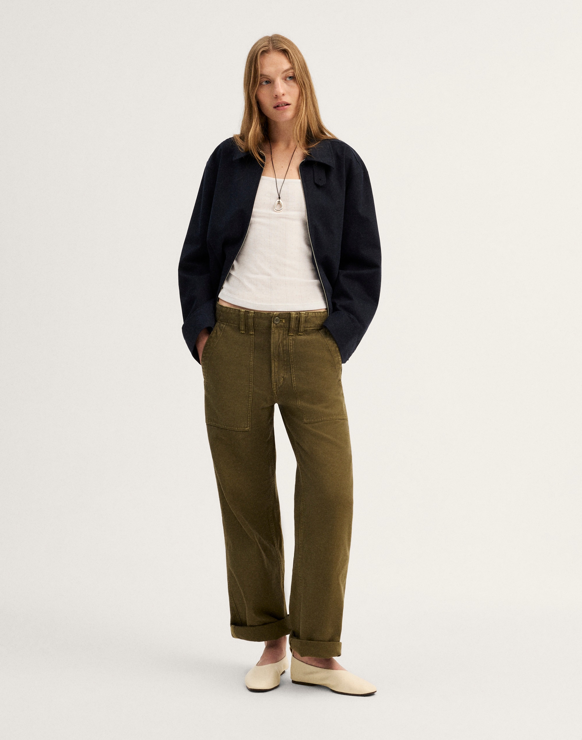 Madewell The Low-slung Baggy Utility Pant In Brown
