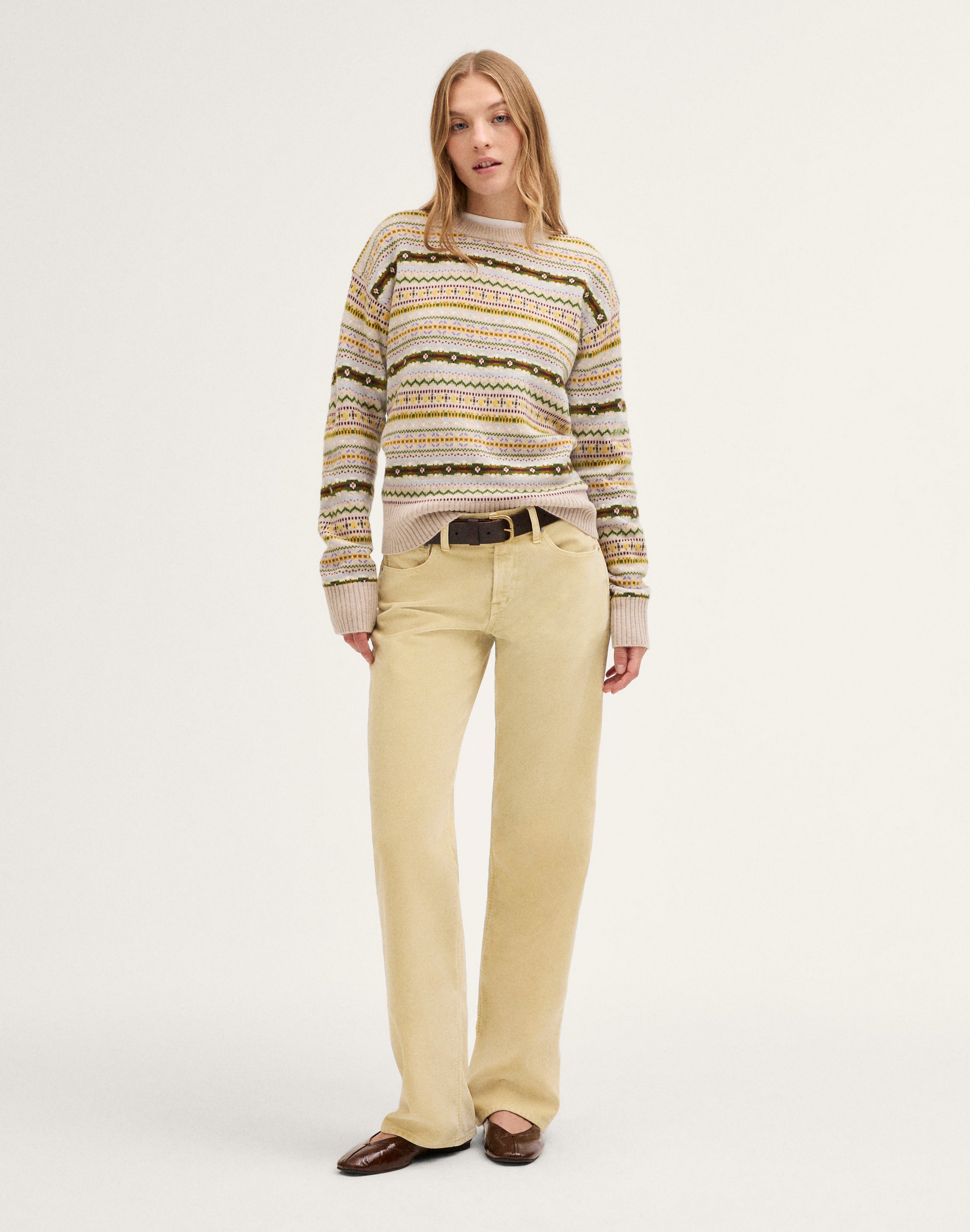 the low-rise loose pant in corduroy