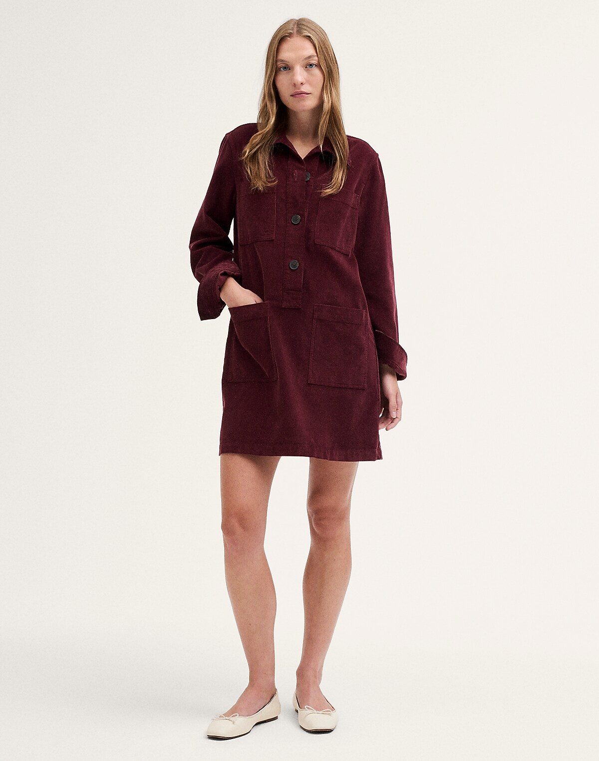 Boxy Mini Shirtdress