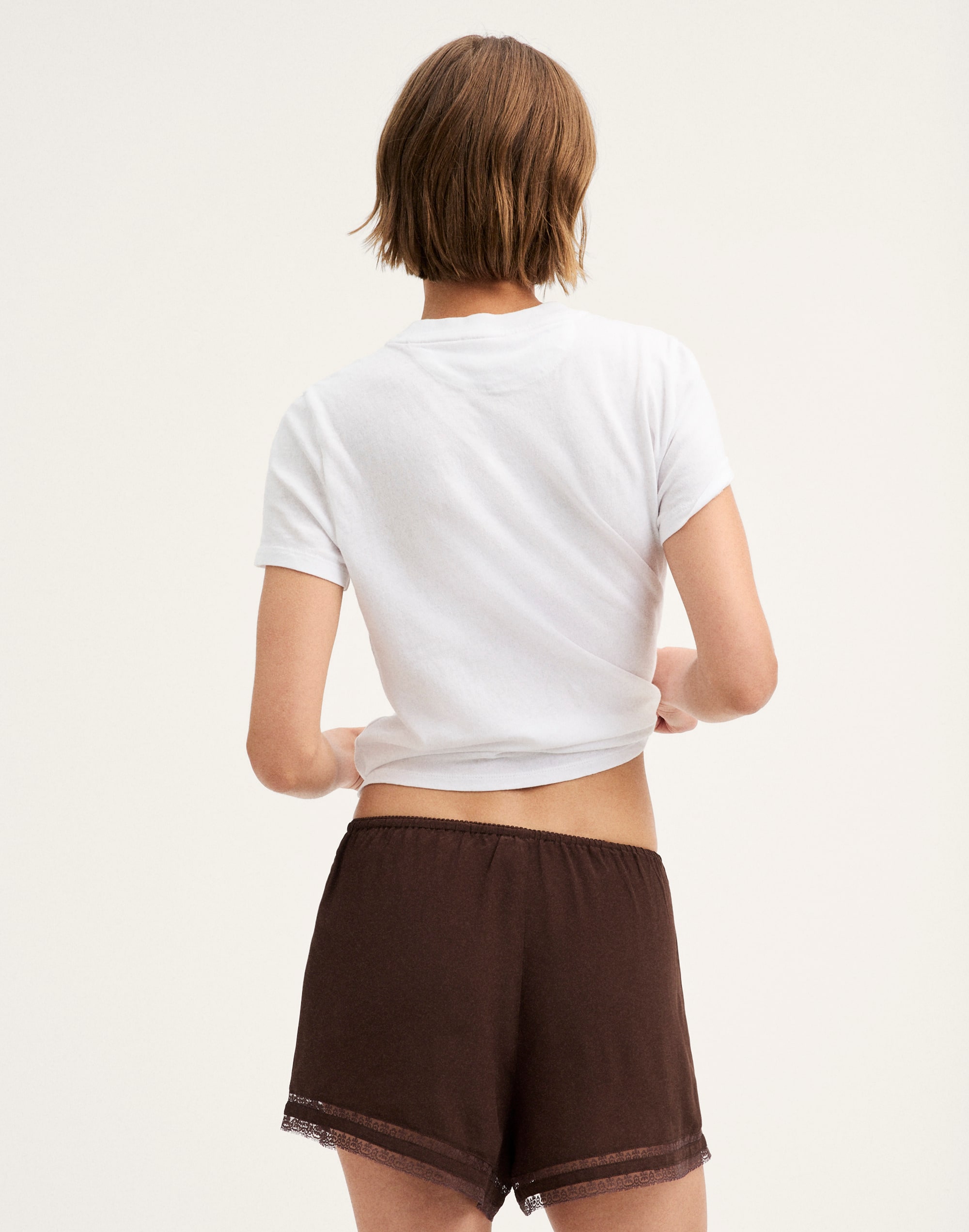Lace-Trim Pull-On Shorts
