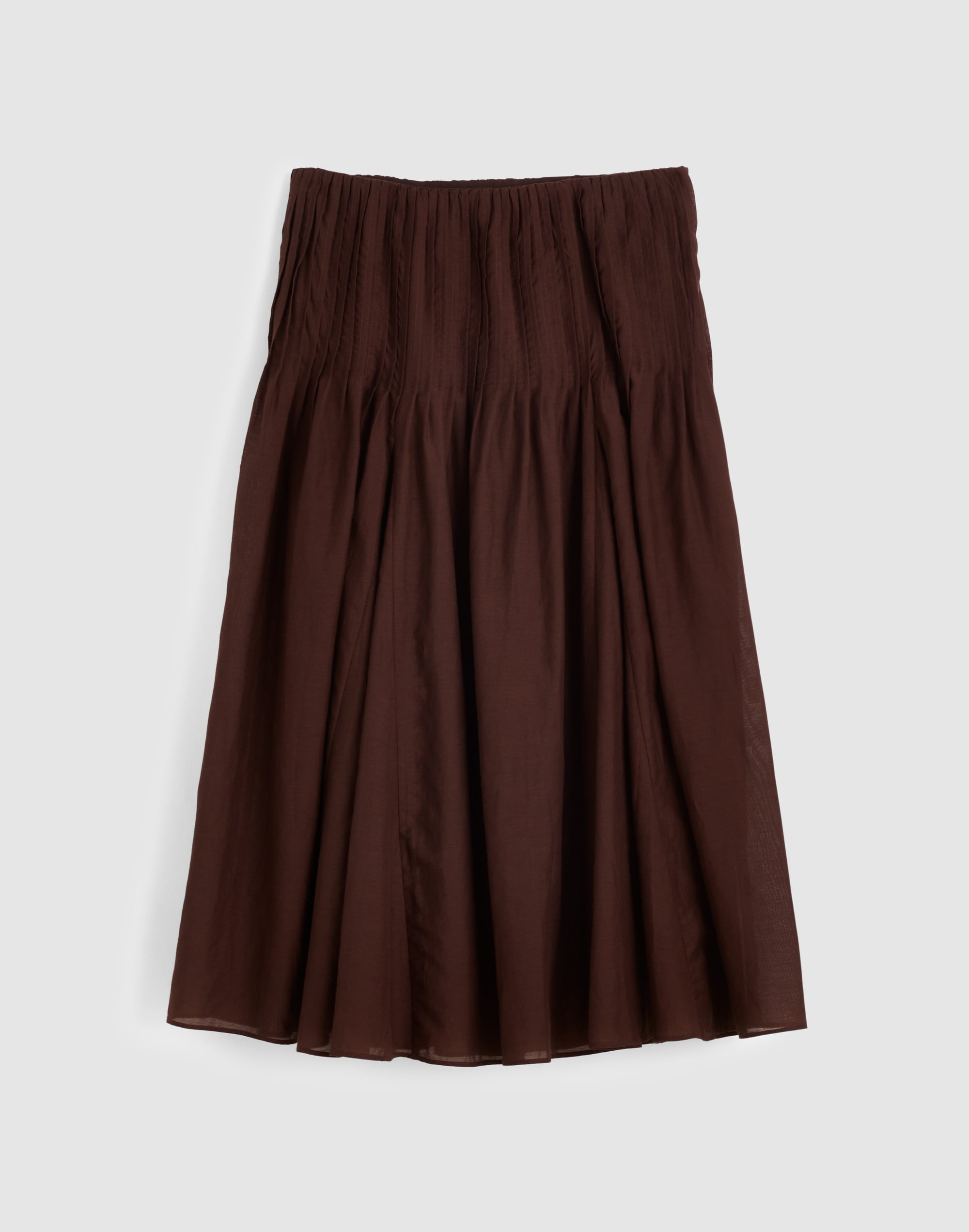 Pintucked Midi Skirt