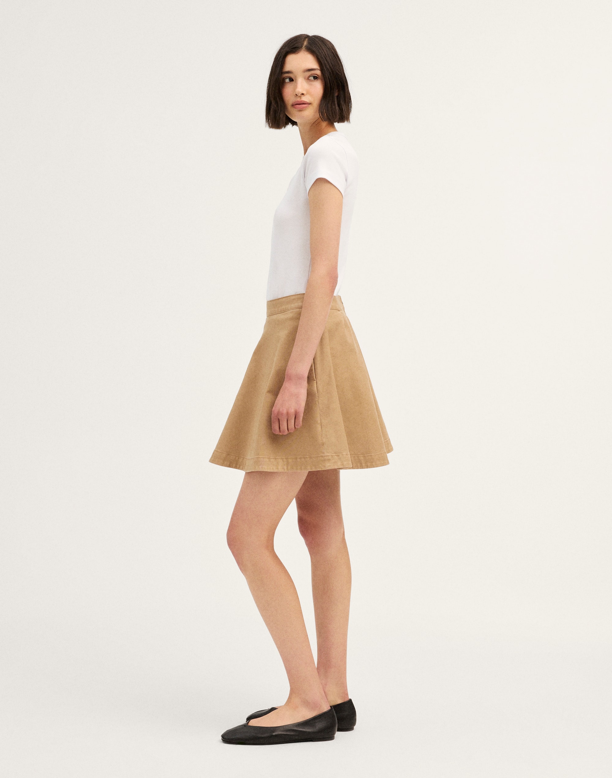 Seamed Mini Skirt