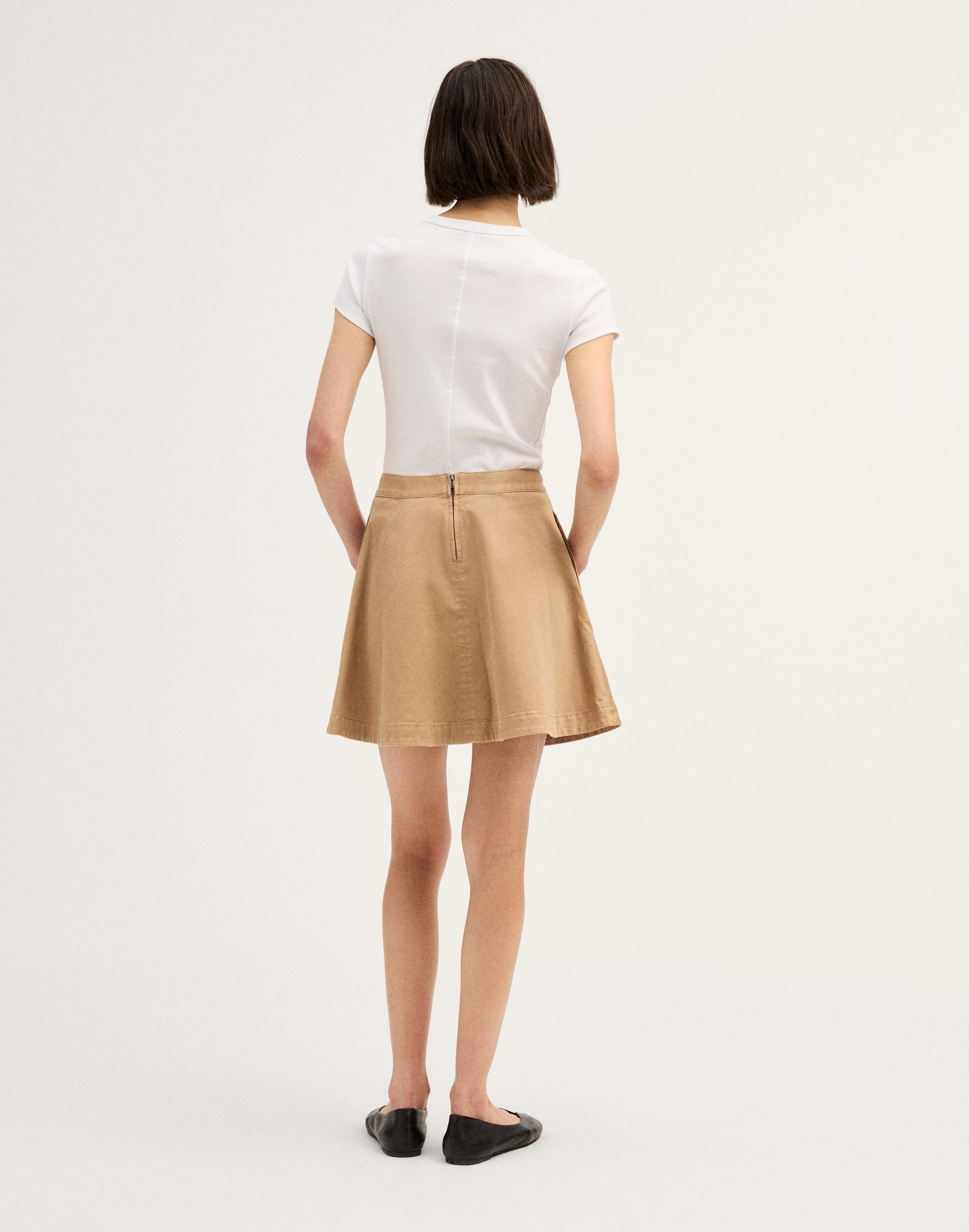 Seamed Mini Skirt