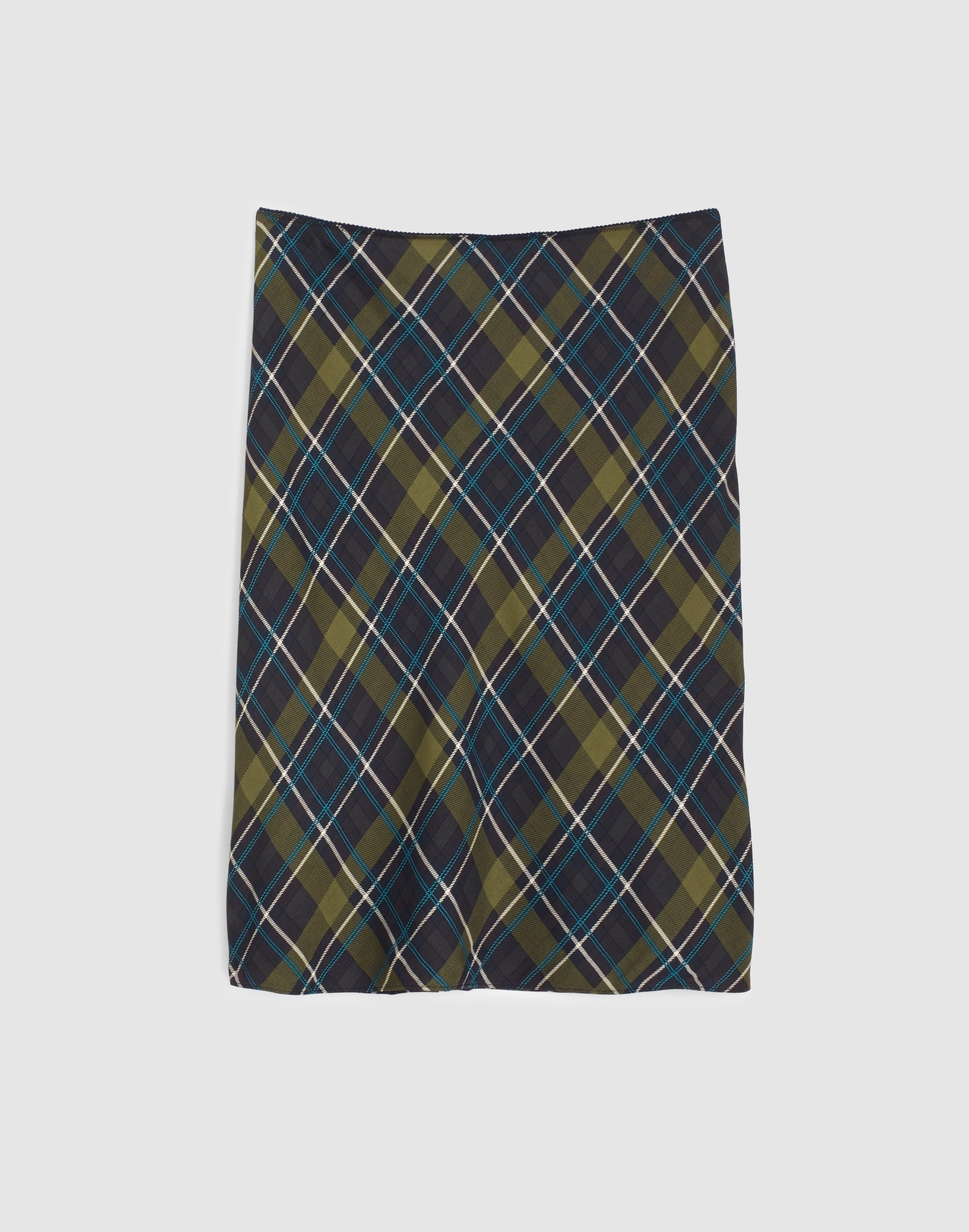 Picot-Trim Midi Slip Skirt