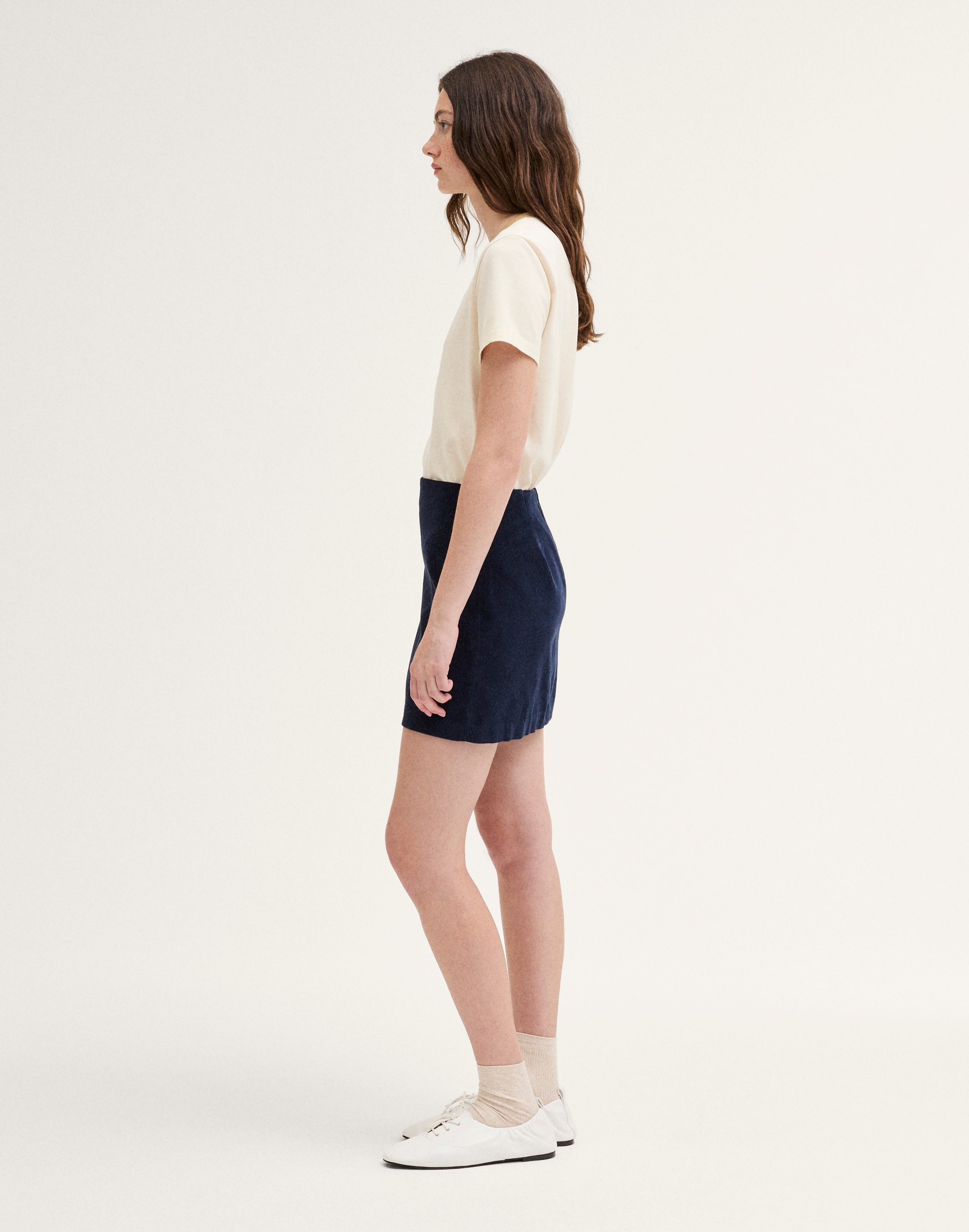 Back-Zip Mini Skirt