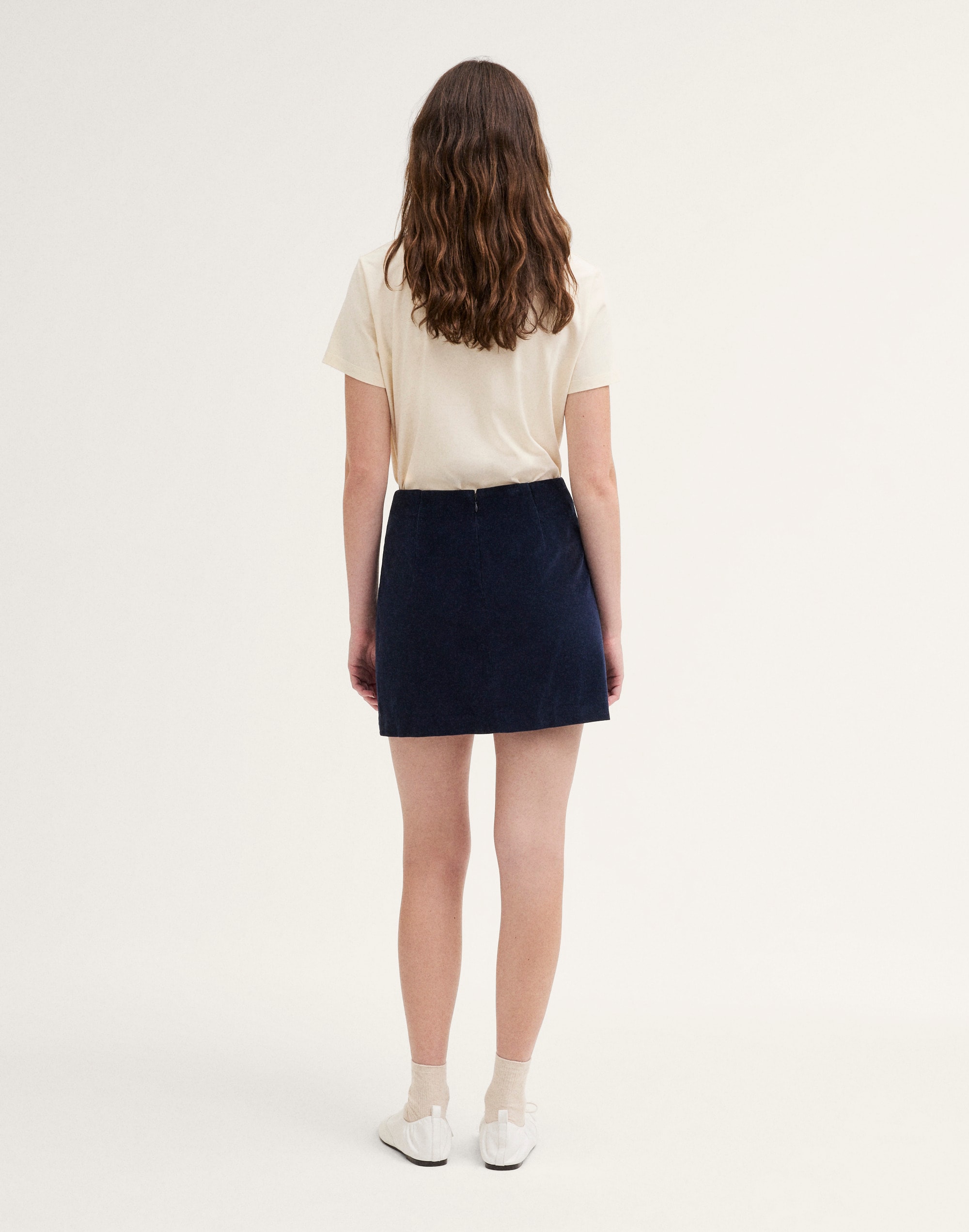 Back-Zip Mini Skirt