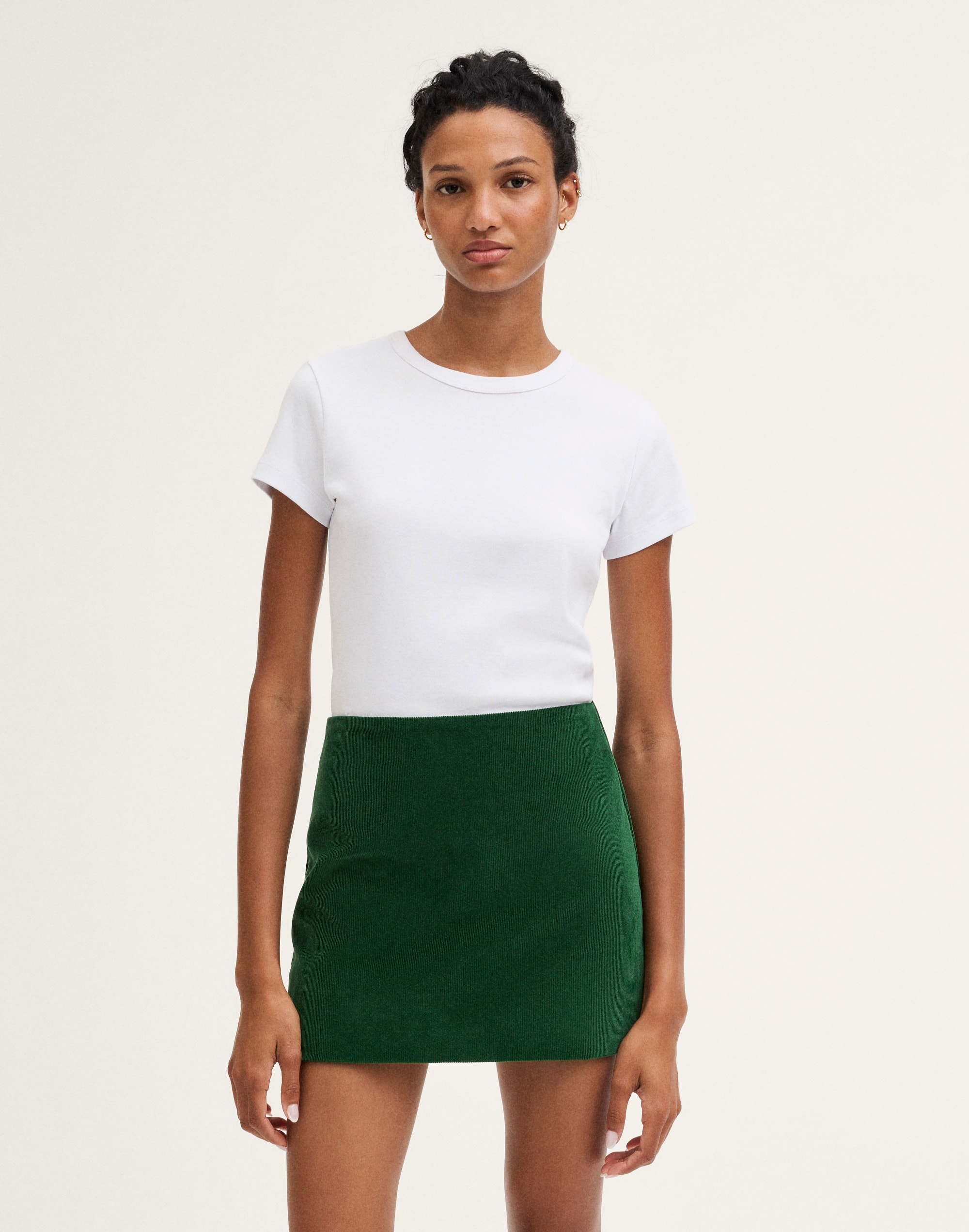 Back-Zip Mini Skirt