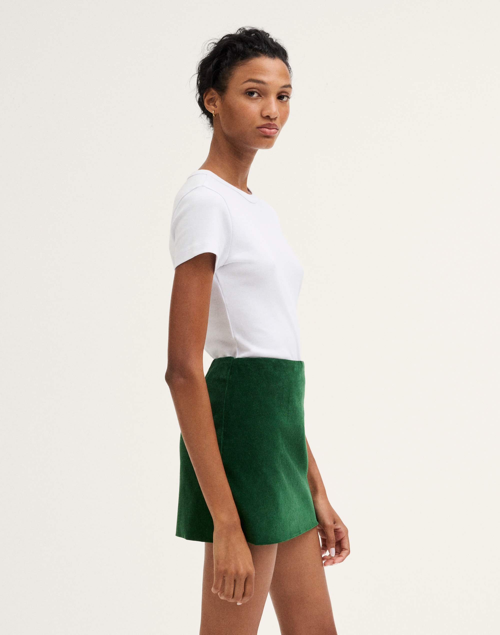 Back-Zip Mini Skirt