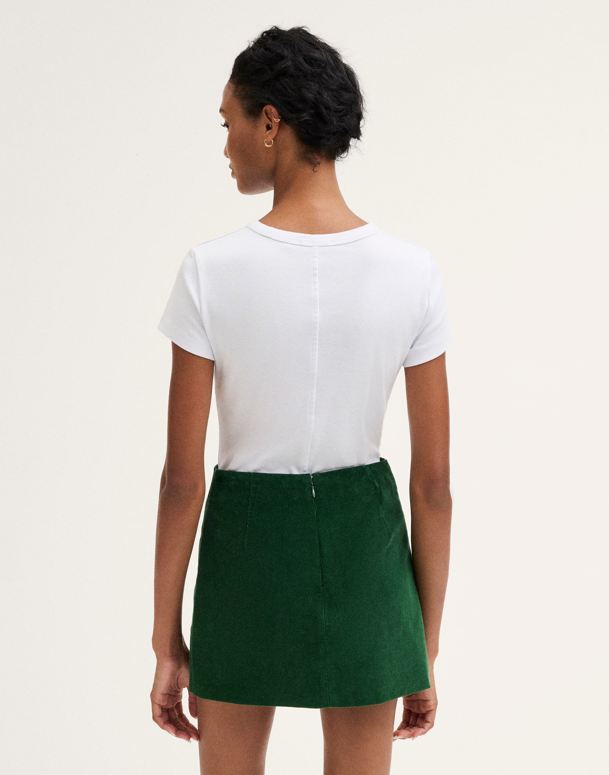 Back-Zip Mini Skirt