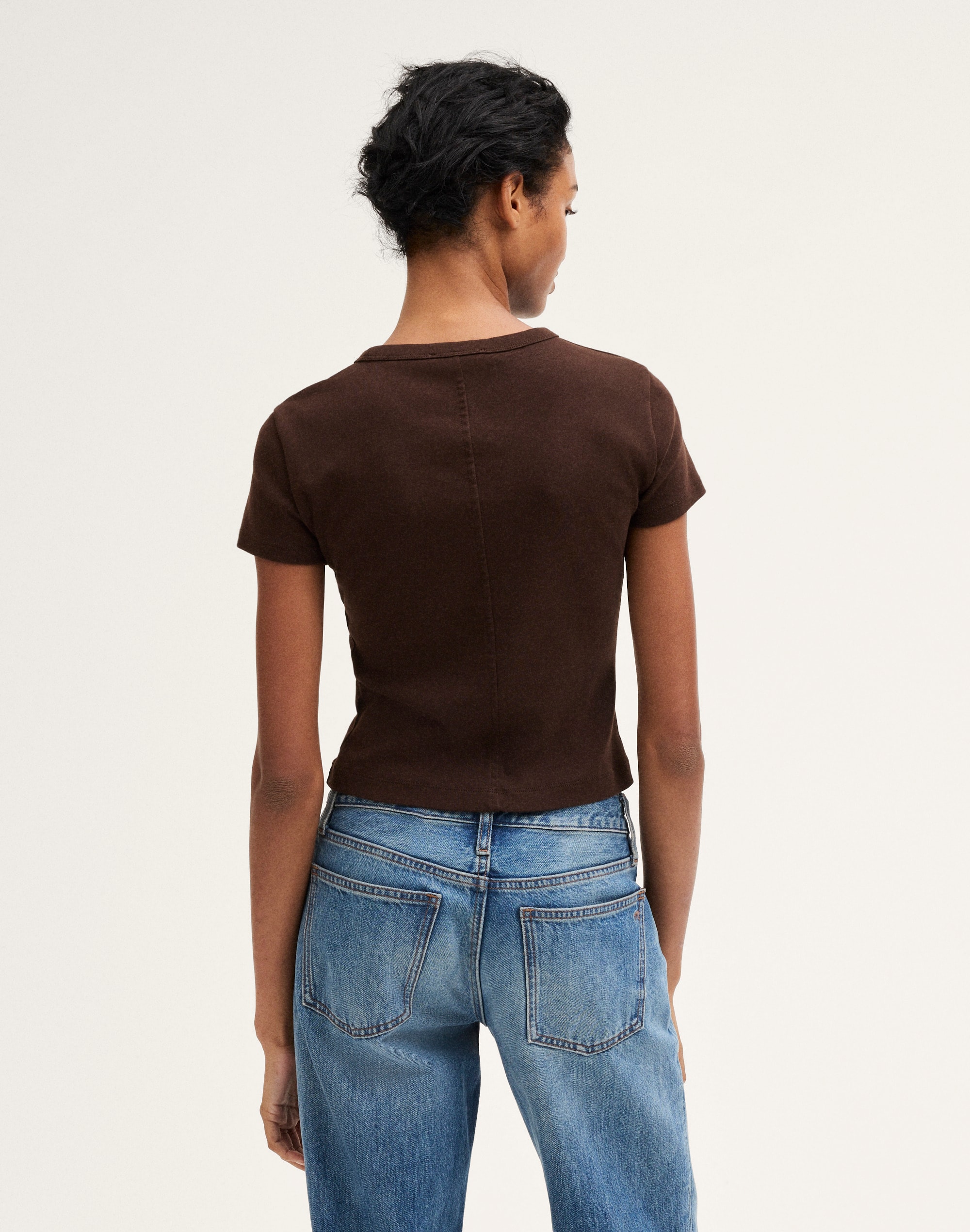The '90s Cropped Tee in Compact Cotton