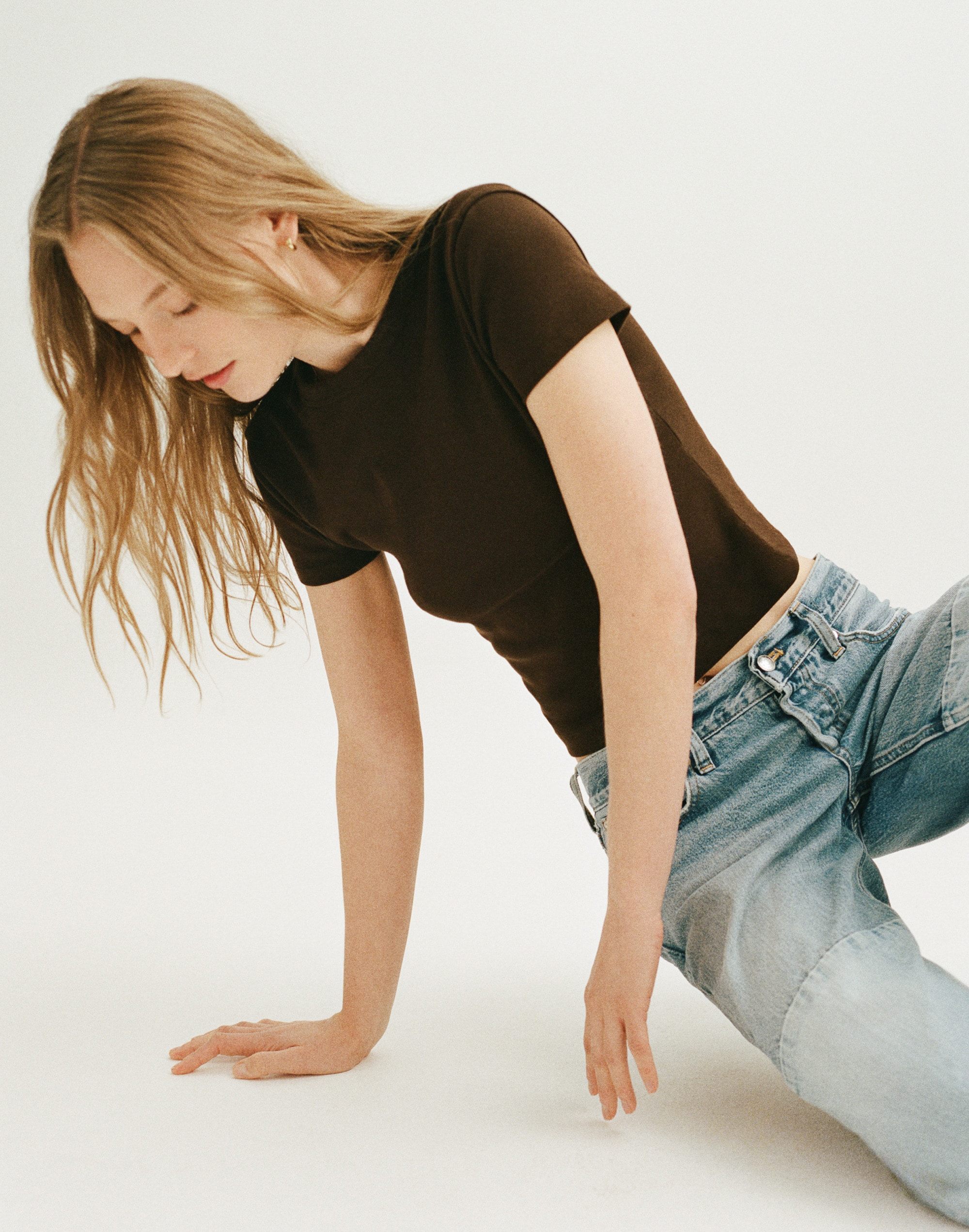 The '90s Cropped Tee in Compact Cotton