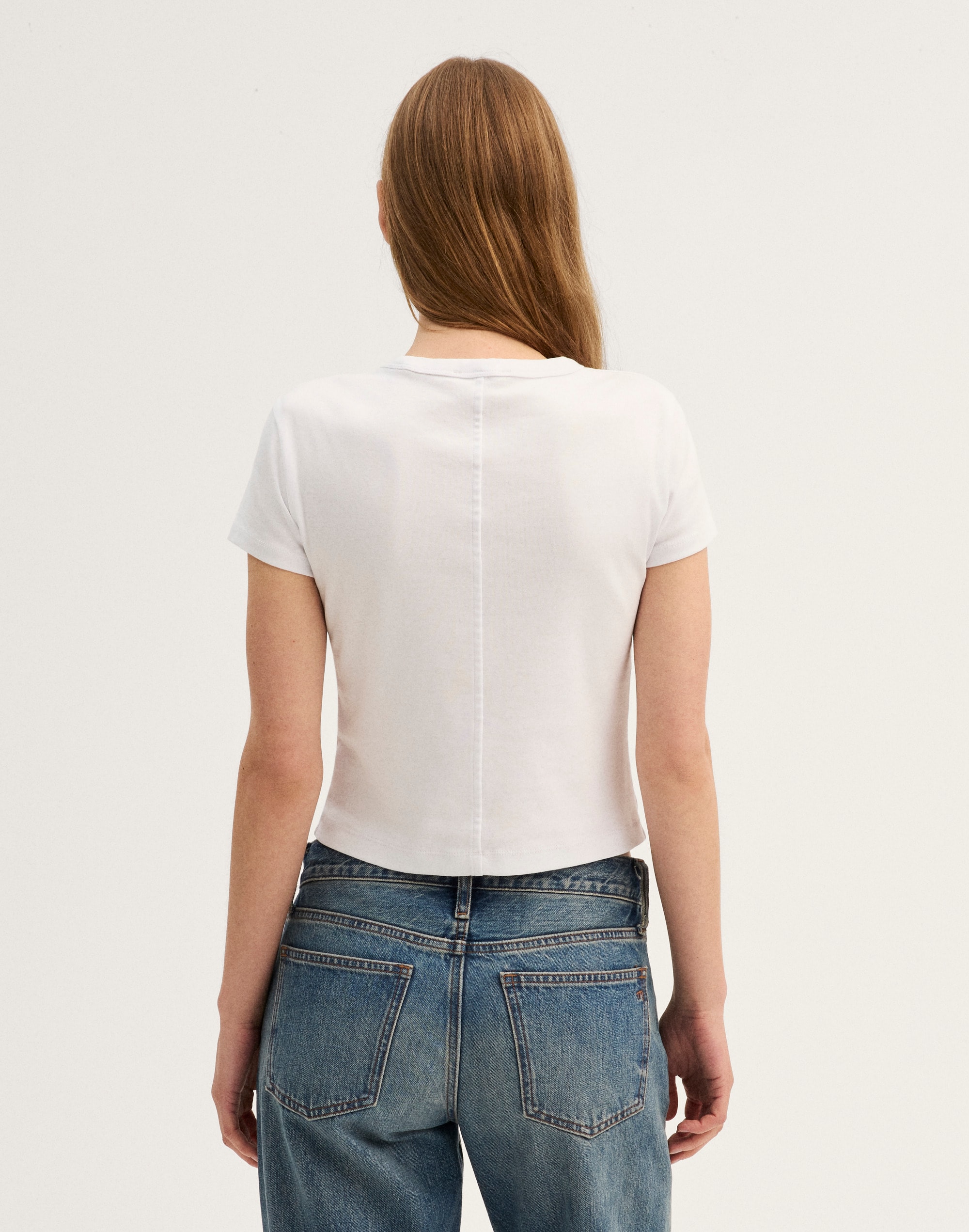 The '90s Cropped Tee in Compact Cotton