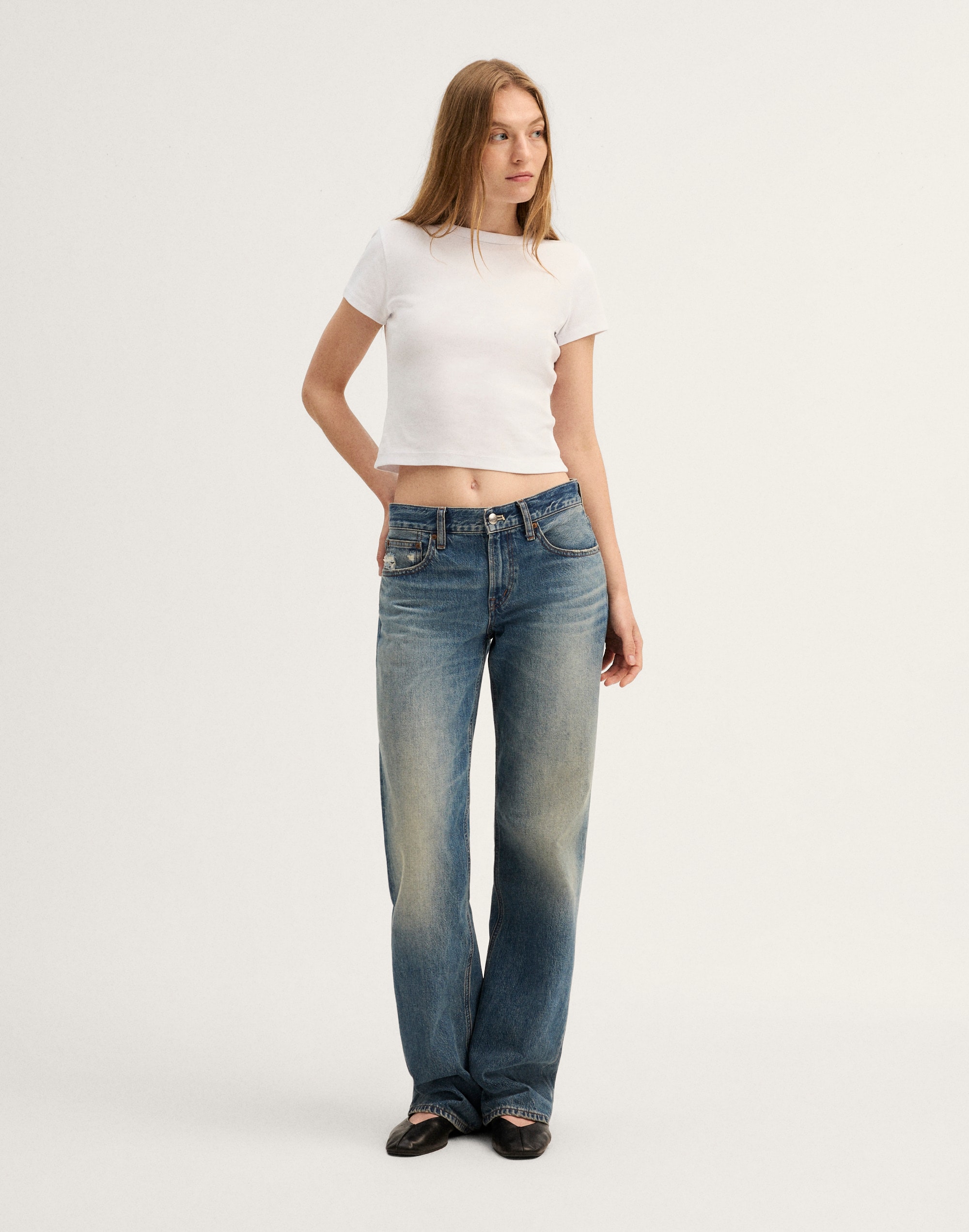 The '90s Cropped Tee in Compact Cotton