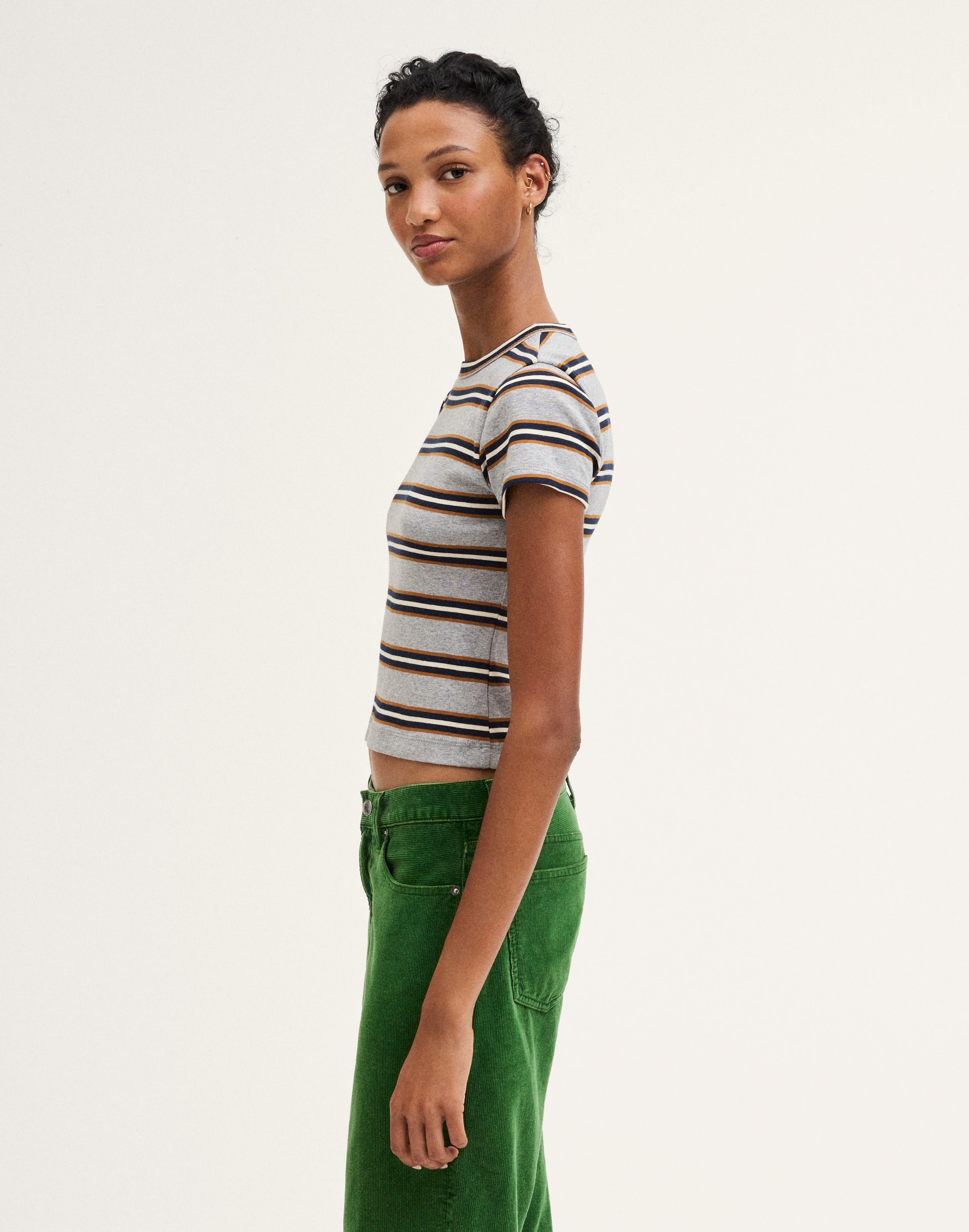 The '90s Cropped Tee in Compact Cotton