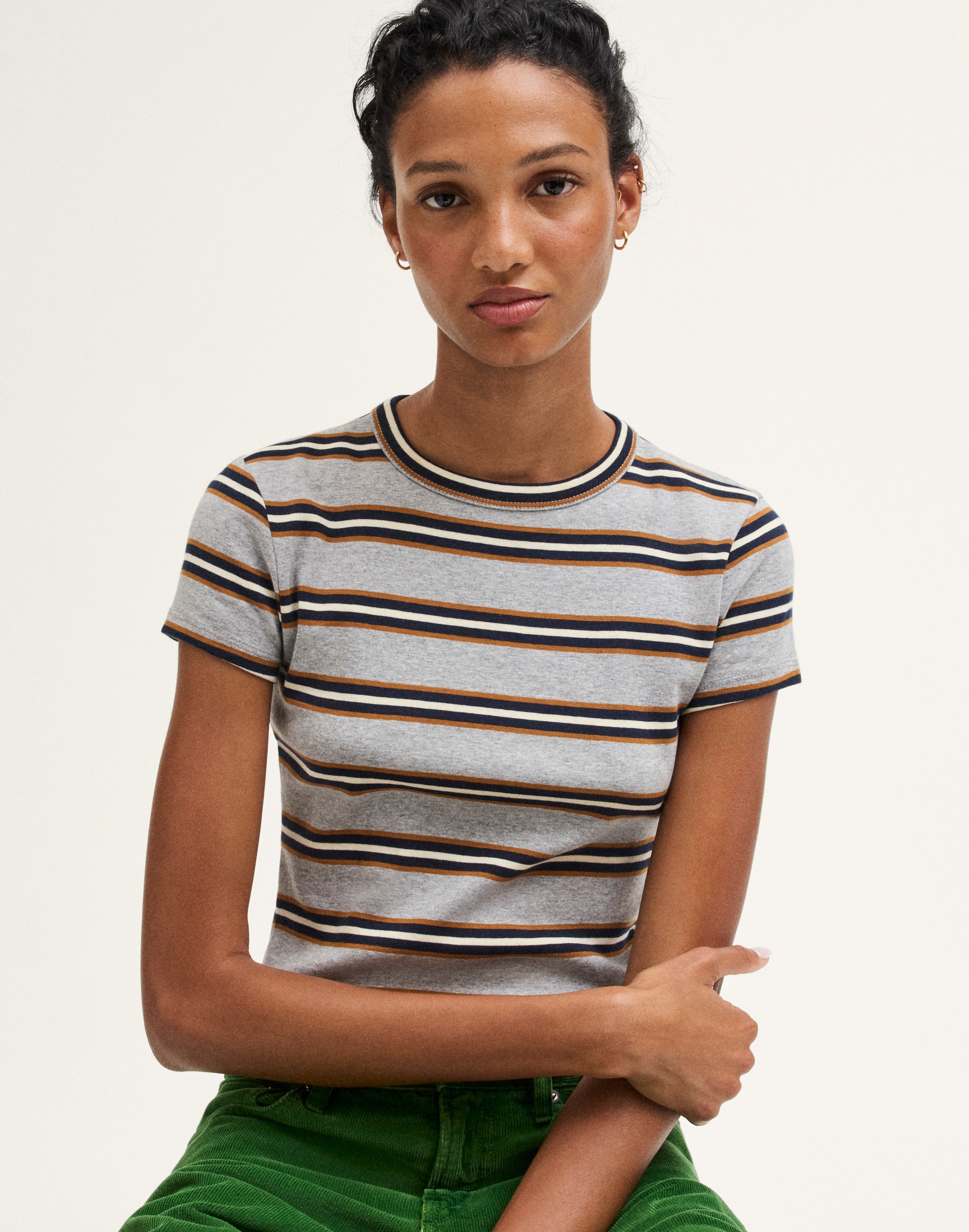 The '90s Cropped Tee in Compact Cotton